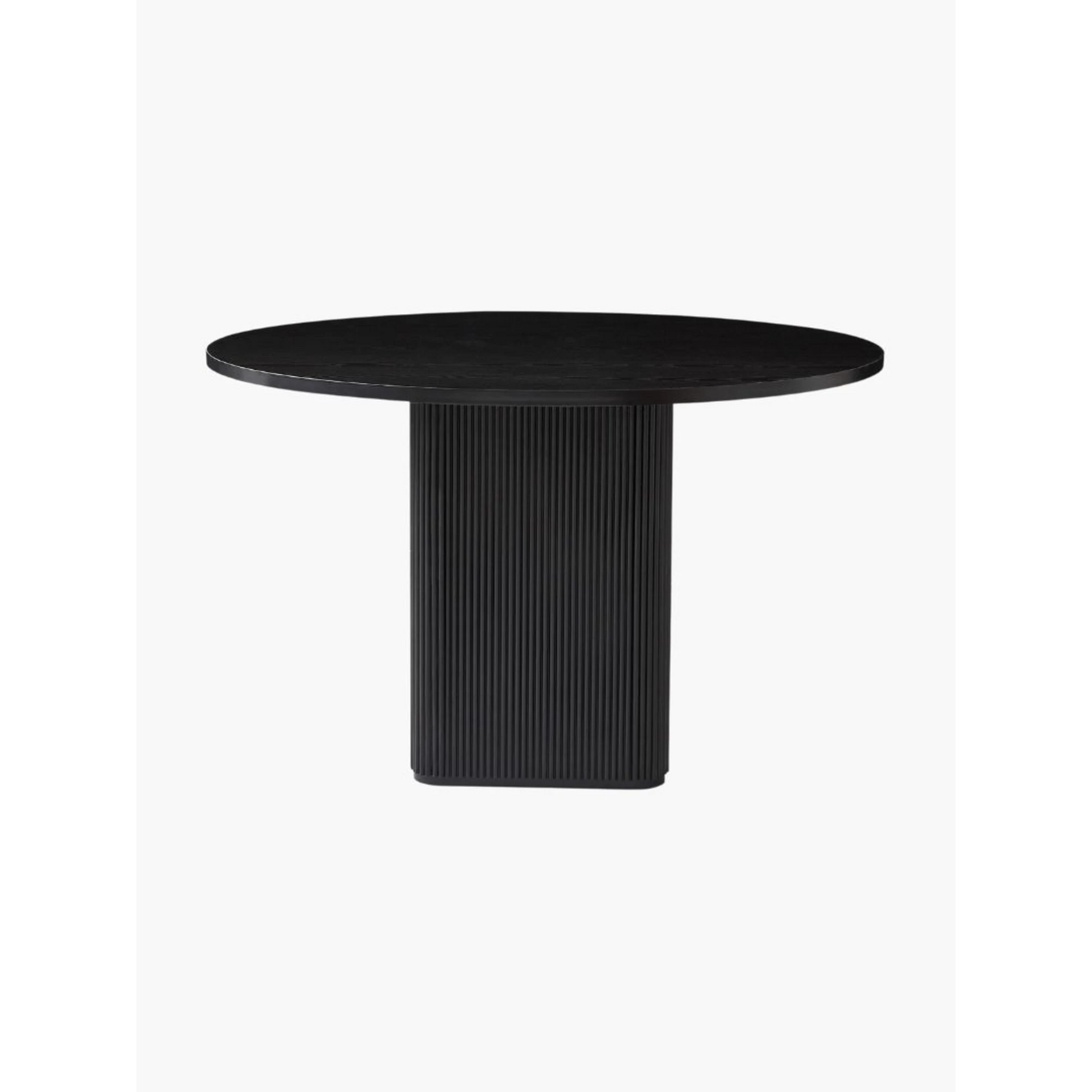 Lifely Tate Ripple Round Dining Table, Black