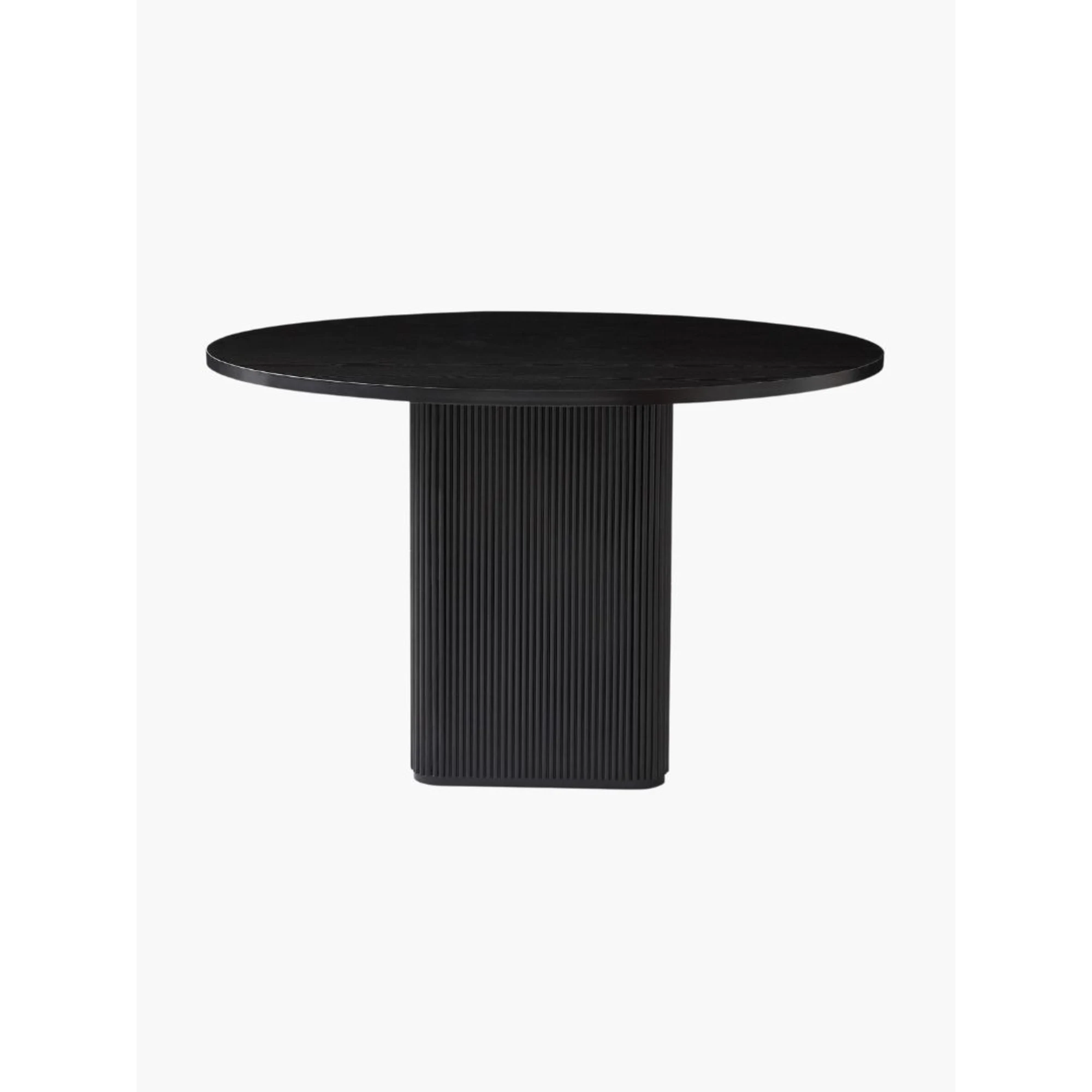Lifely Tate Ripple Round Dining Table, Black