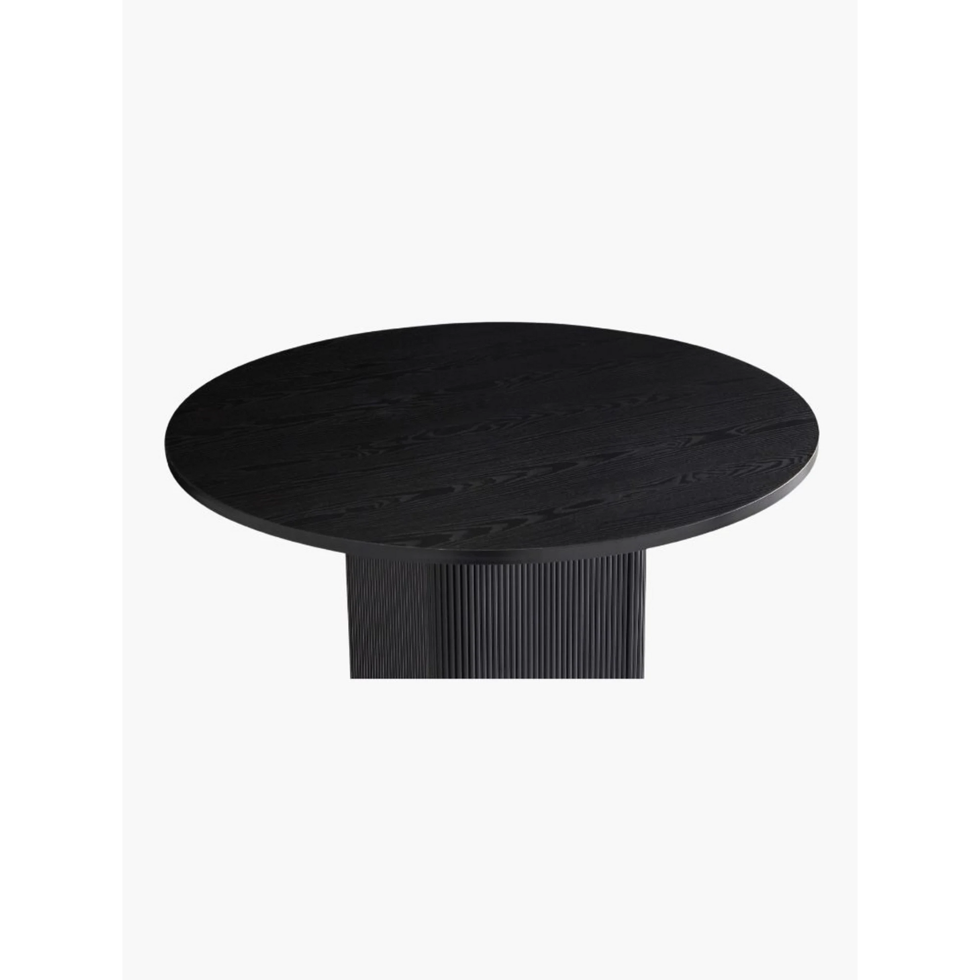 Lifely Tate Ripple Round Dining Table, Black
