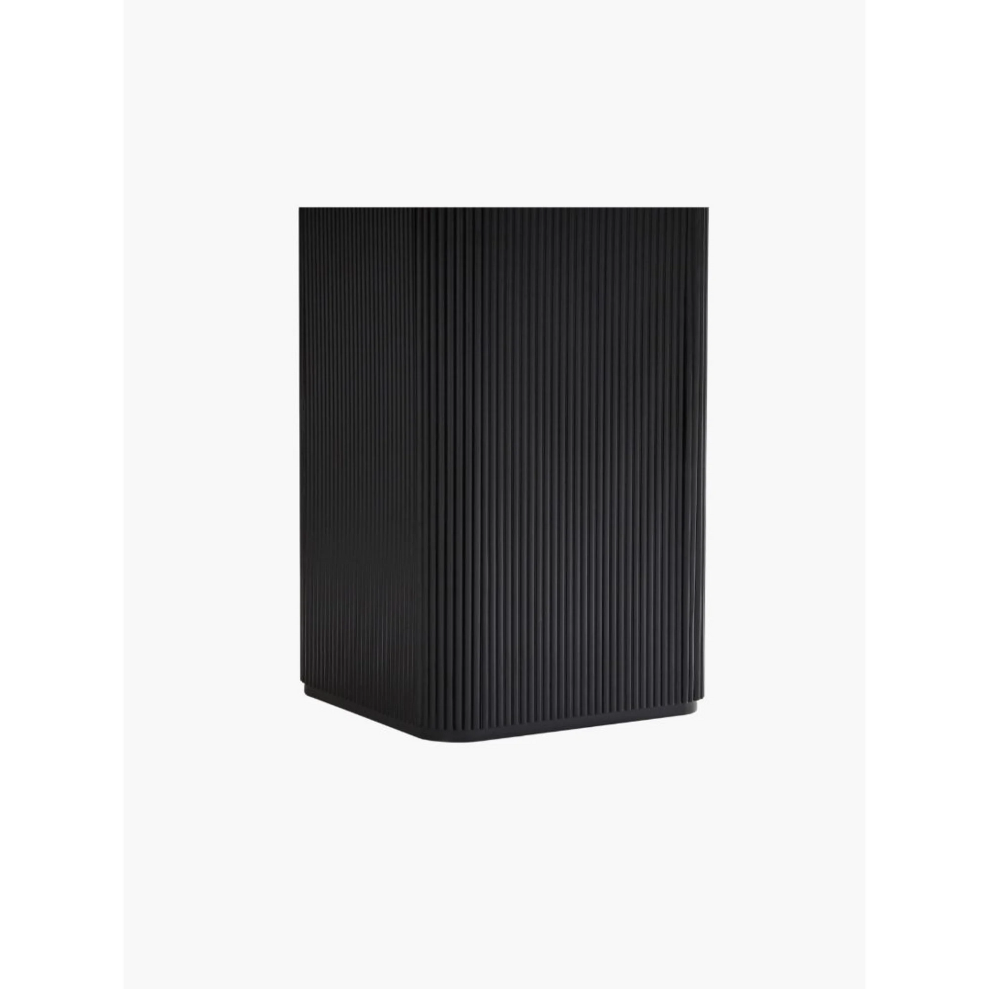 Lifely Tate Ripple Round Dining Table, Black