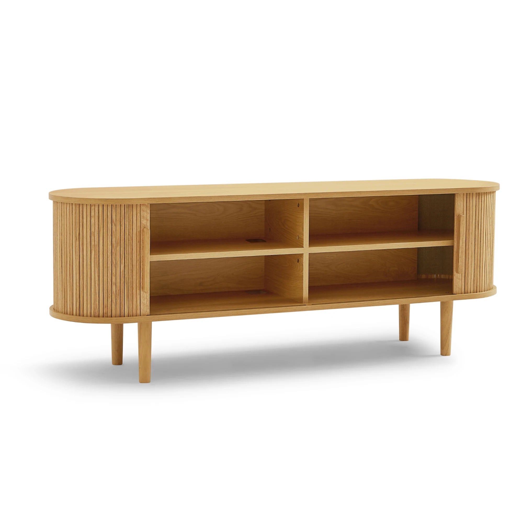 Lifely Tate Entertainment Unit, Natural Wood, 200cm