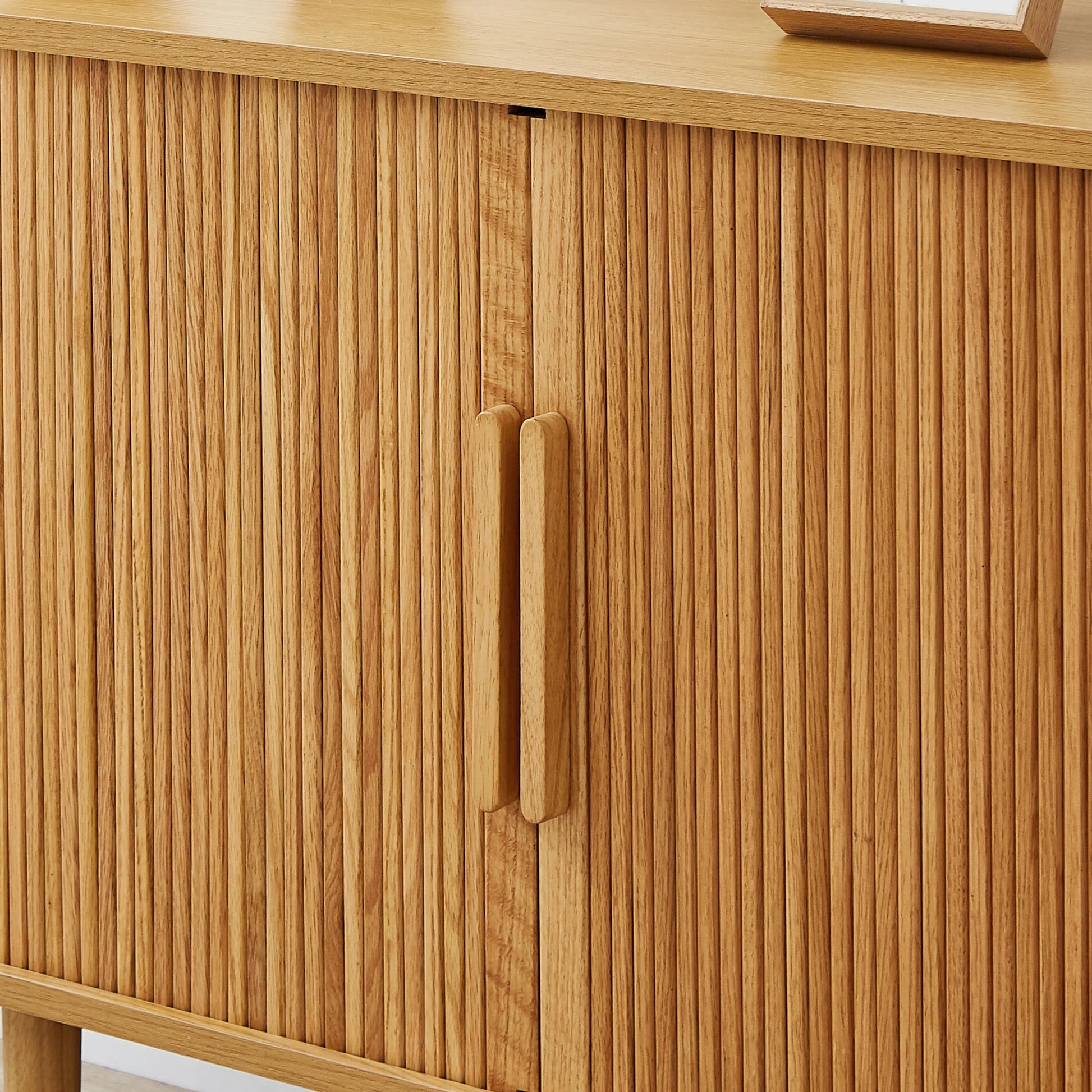 Lifely Tate Entertainment Unit, Natural Wood, 200cm