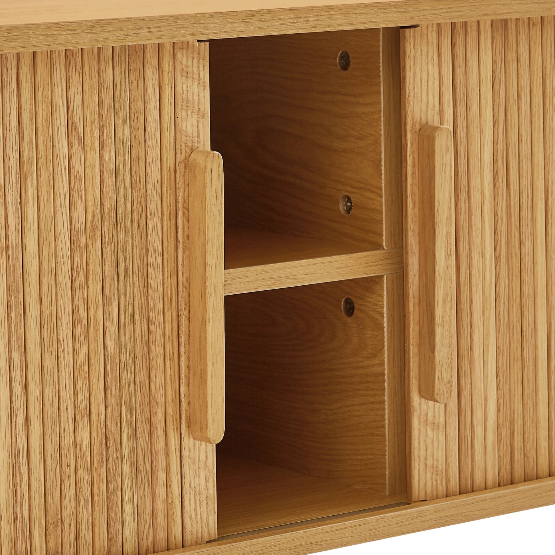 Lifely Tate Entertainment Unit, Natural Wood, 200cm