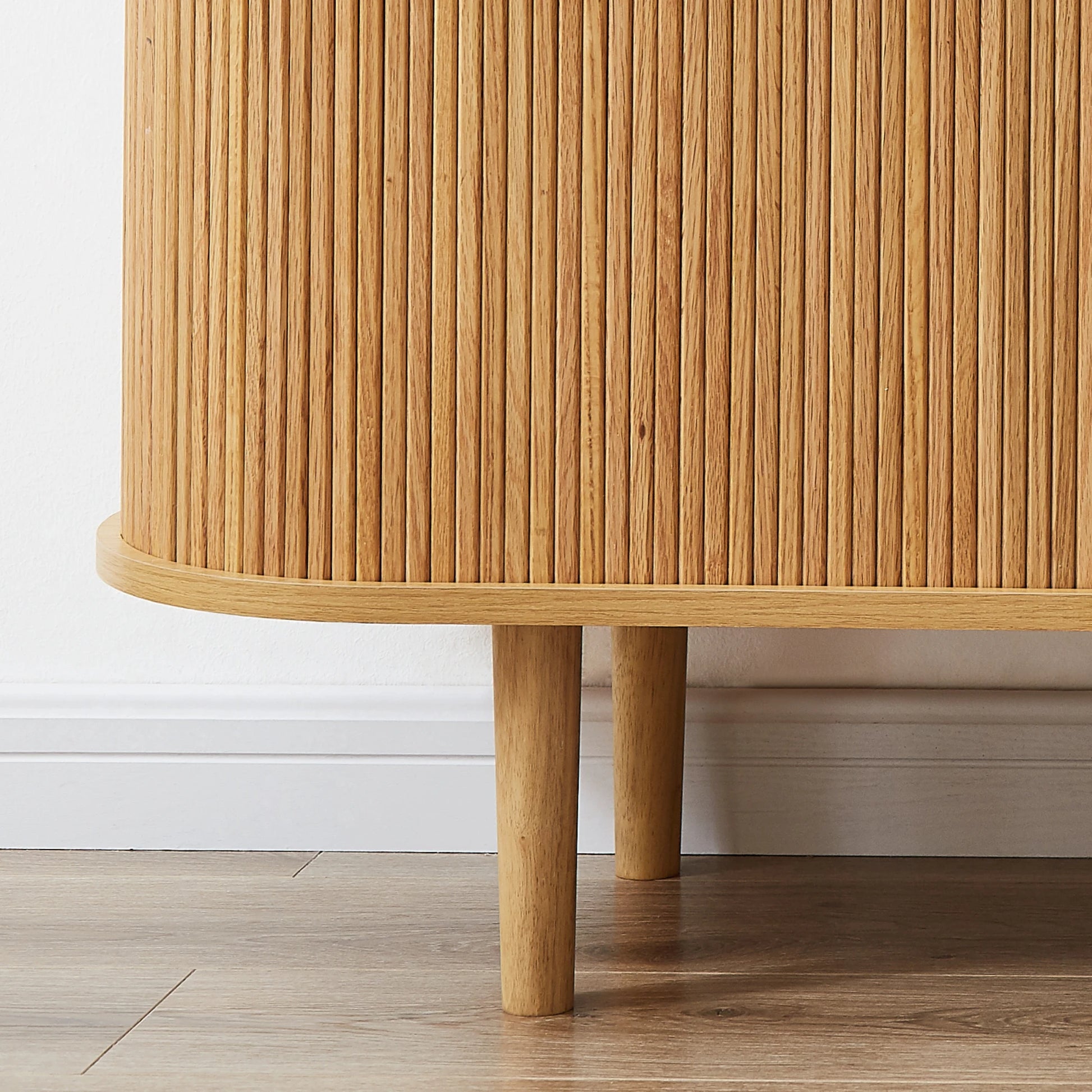 Lifely Tate Entertainment Unit, Natural Wood, 200cm