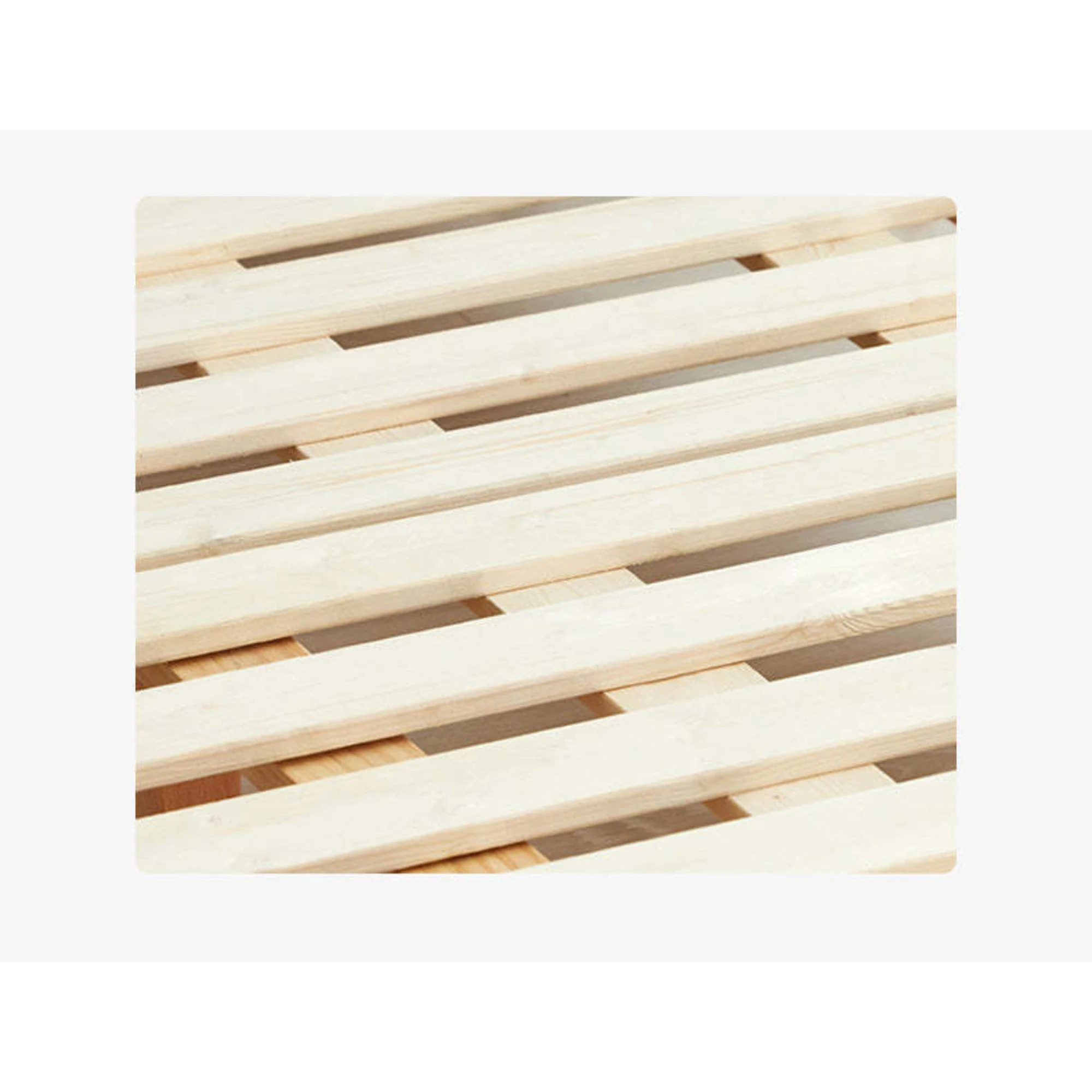 SolidWood Ayla Car Styling Global Double Bed Frame, Natural Wood