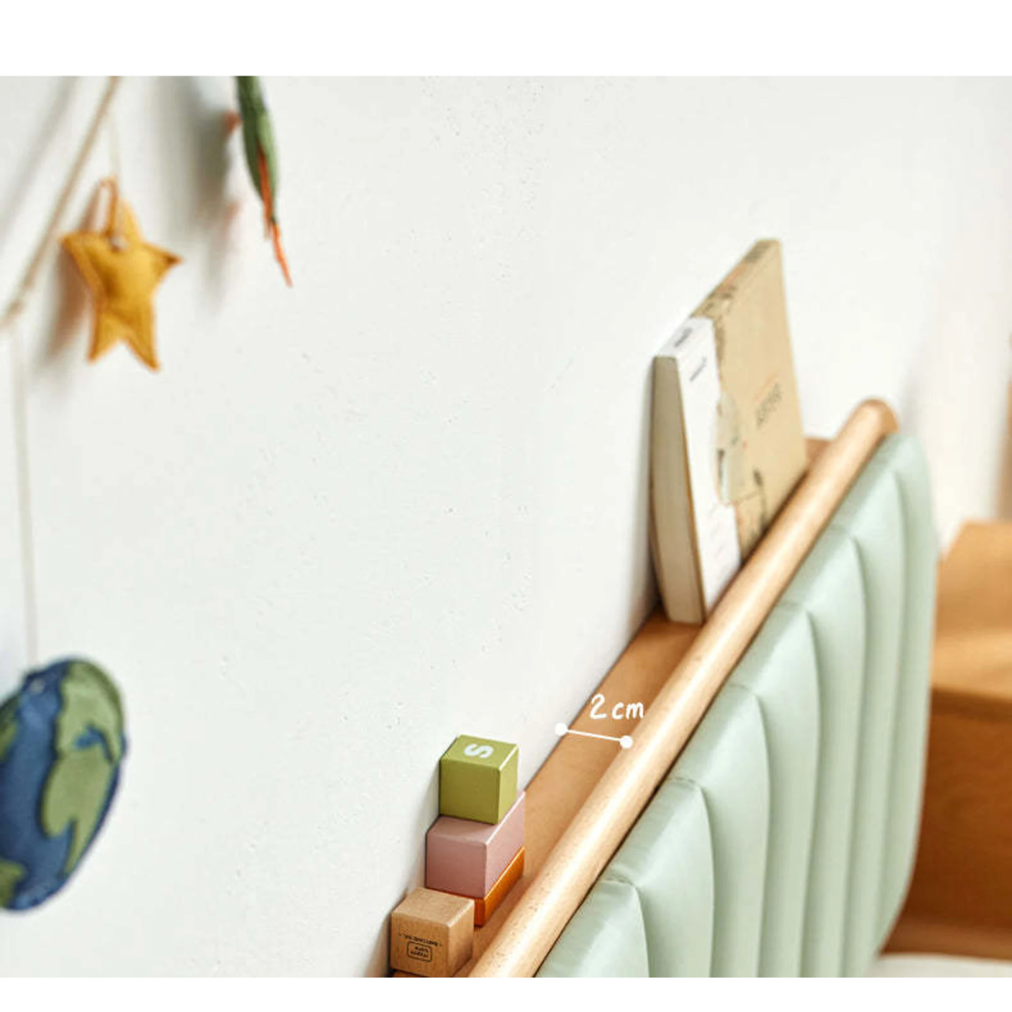 SolidWood Ayla Car Styling Global Queen Bed Frame, Natural Wood