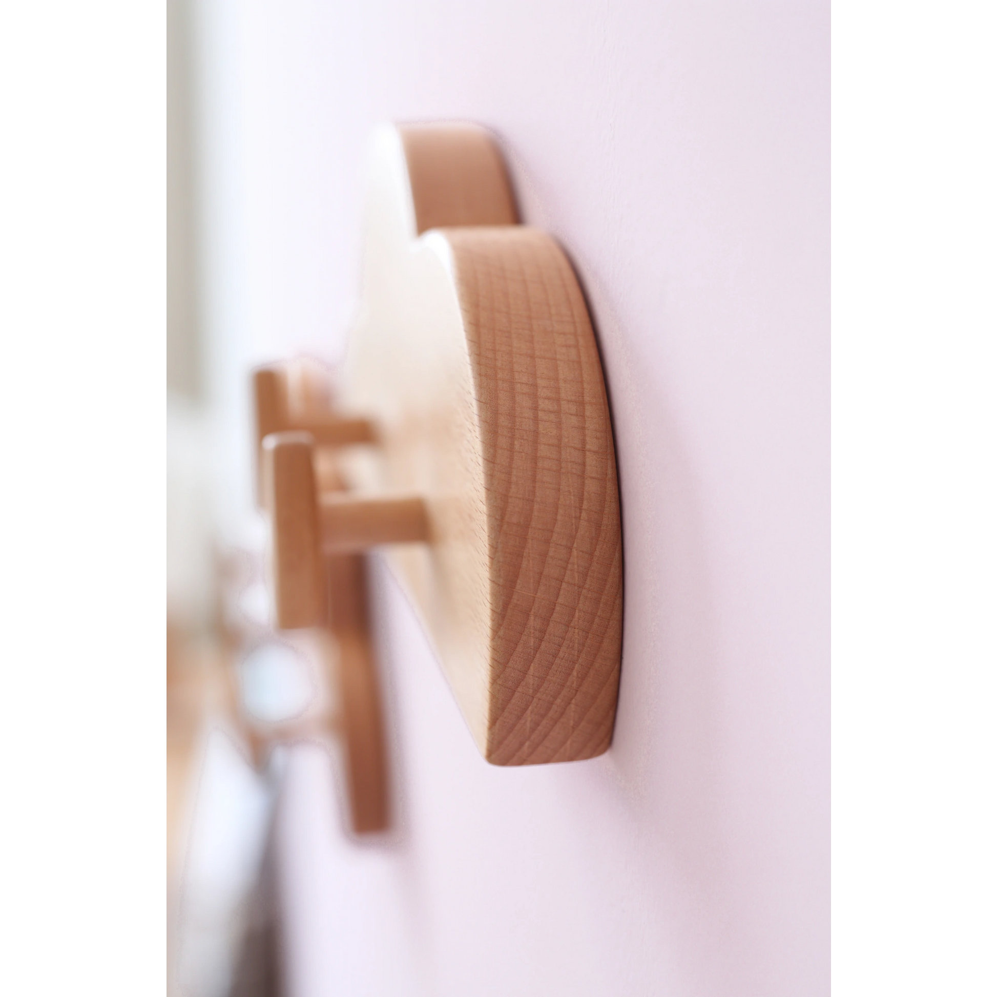 Solidwood Ayla Cloud Wall Hooks 22x48CM, Natural Wood