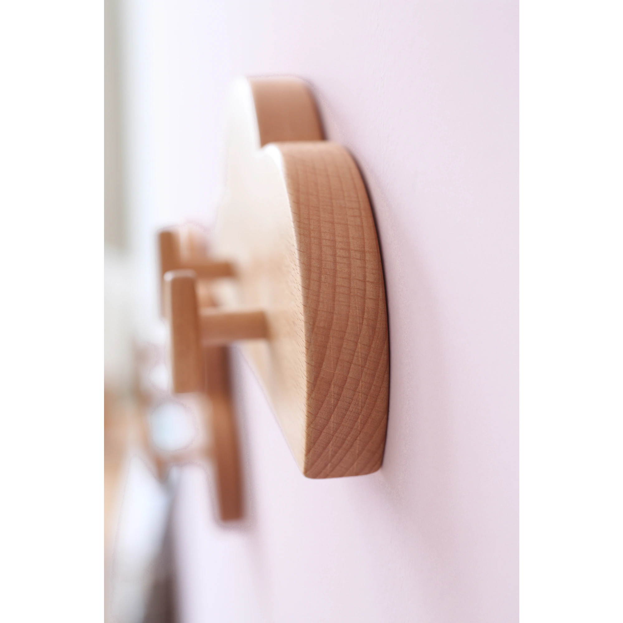 Solidwood Ayla Cloud Wall Hooks 22x48CM, Natural Wood