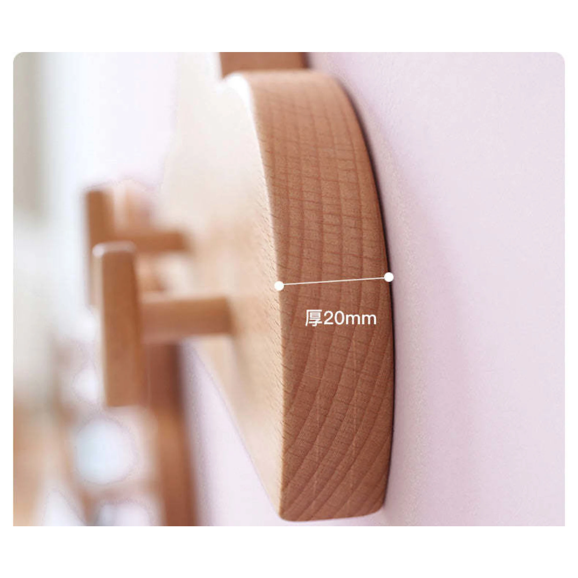 Solidwood Ayla Cloud Wall Hooks 22x48CM, Natural Wood