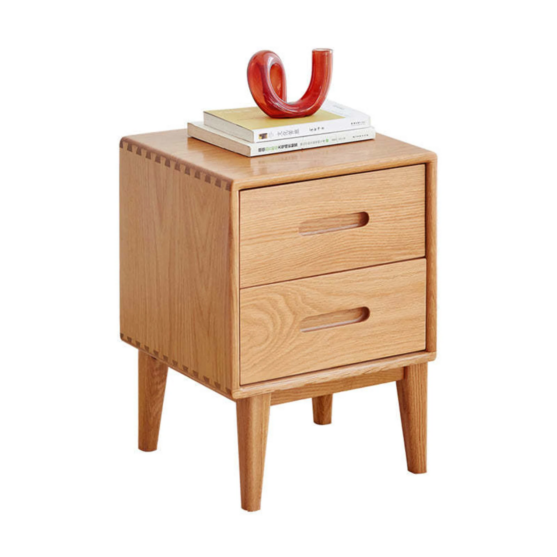 Solidwood Bailey Bedside Table, 36x32CM, Natural Wood