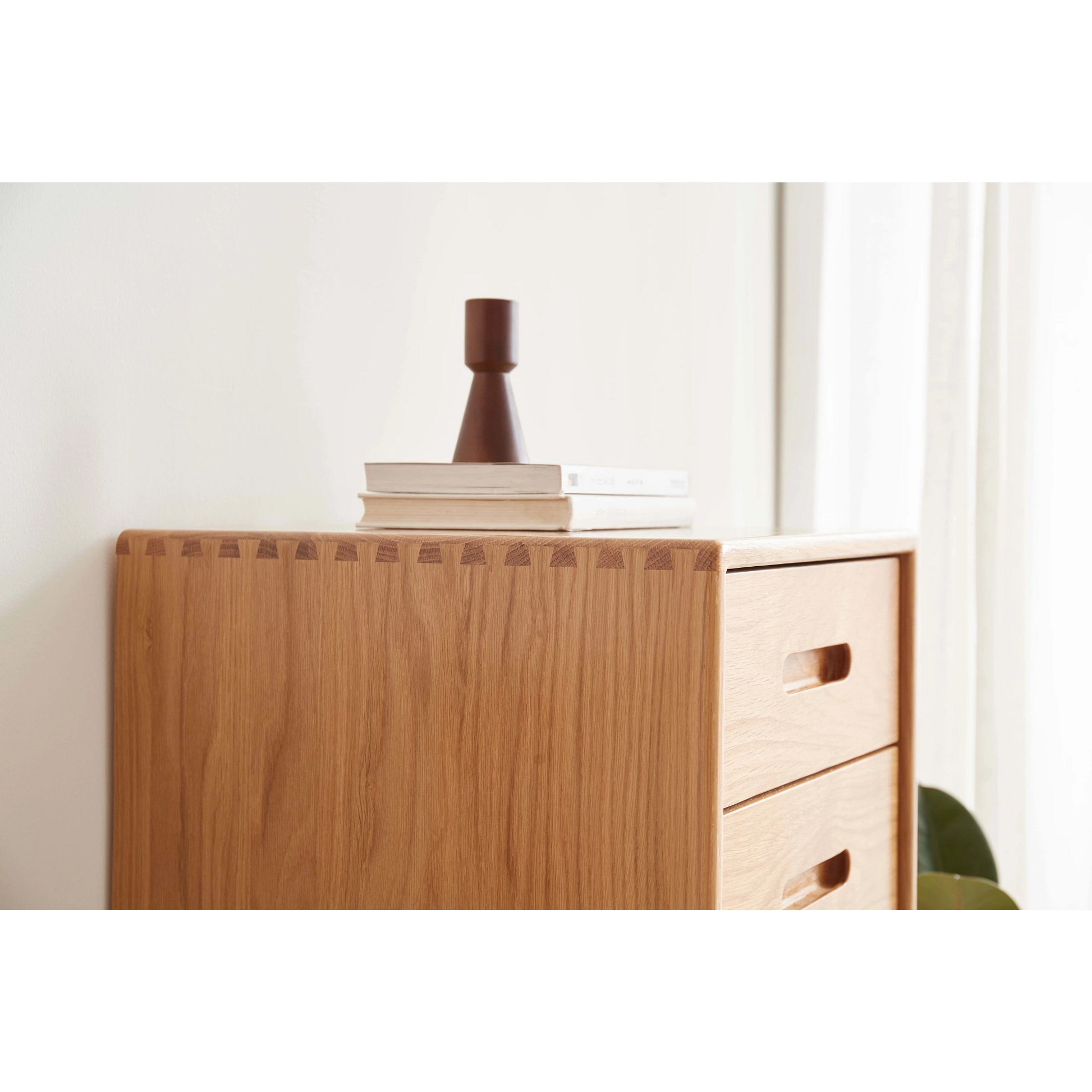 Solidwood Bailey Chest of 5 Drawers, 36x40CM, Natural Wood