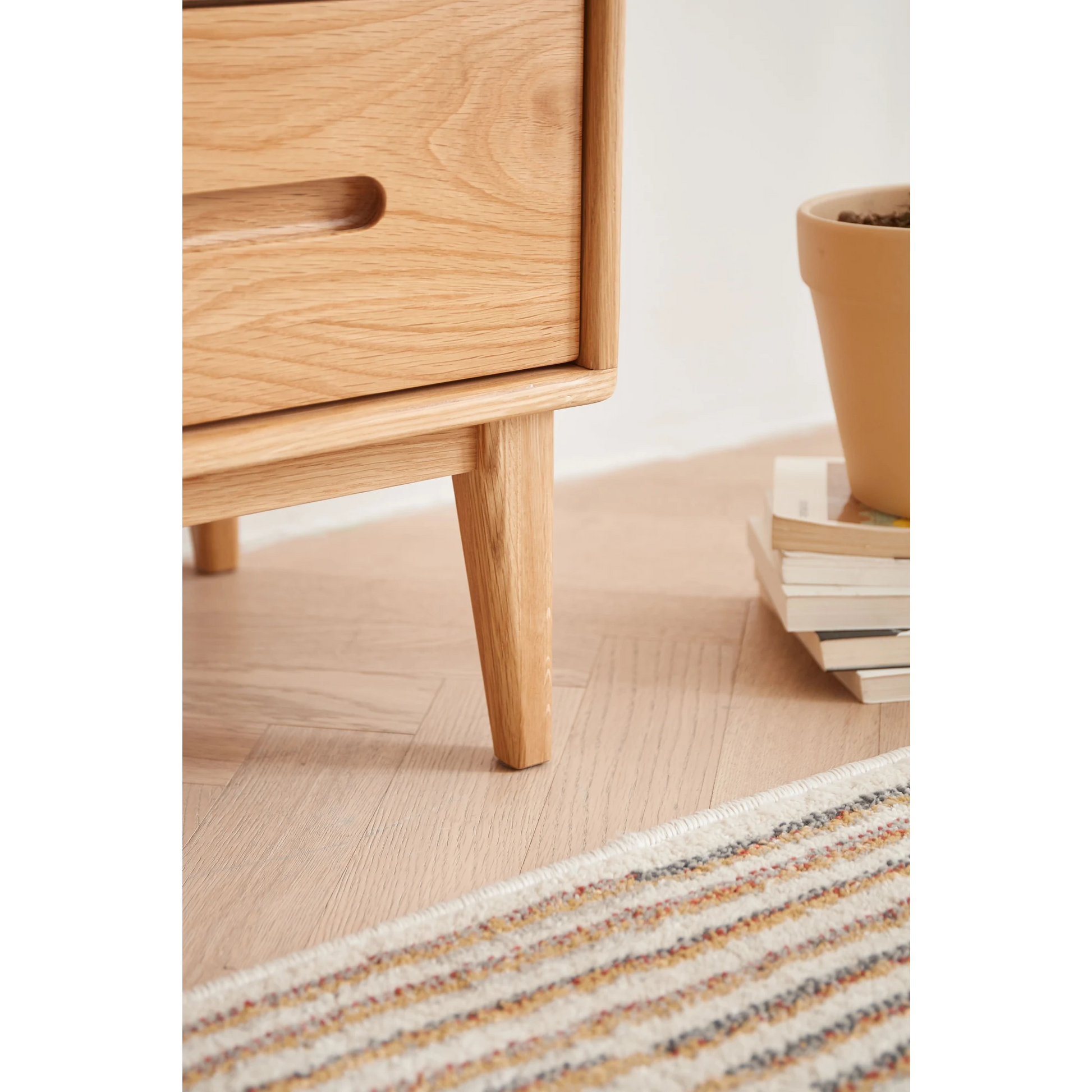 Solidwood Bailey Chest of 5 Drawers, 36x40CM, Natural Wood