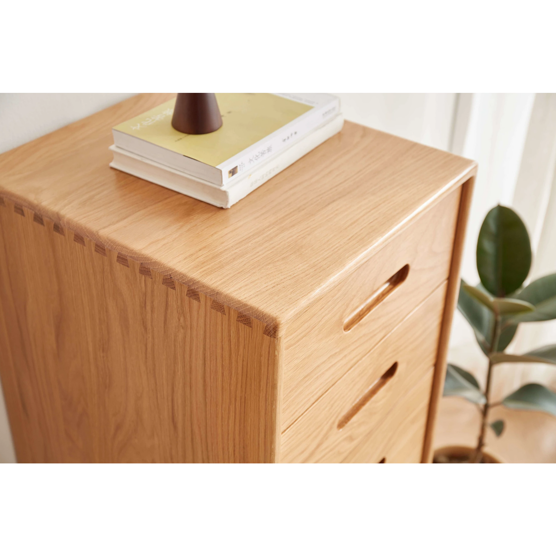 Solidwood Bailey Chest of 5 Drawers, 36x40CM, Natural Wood