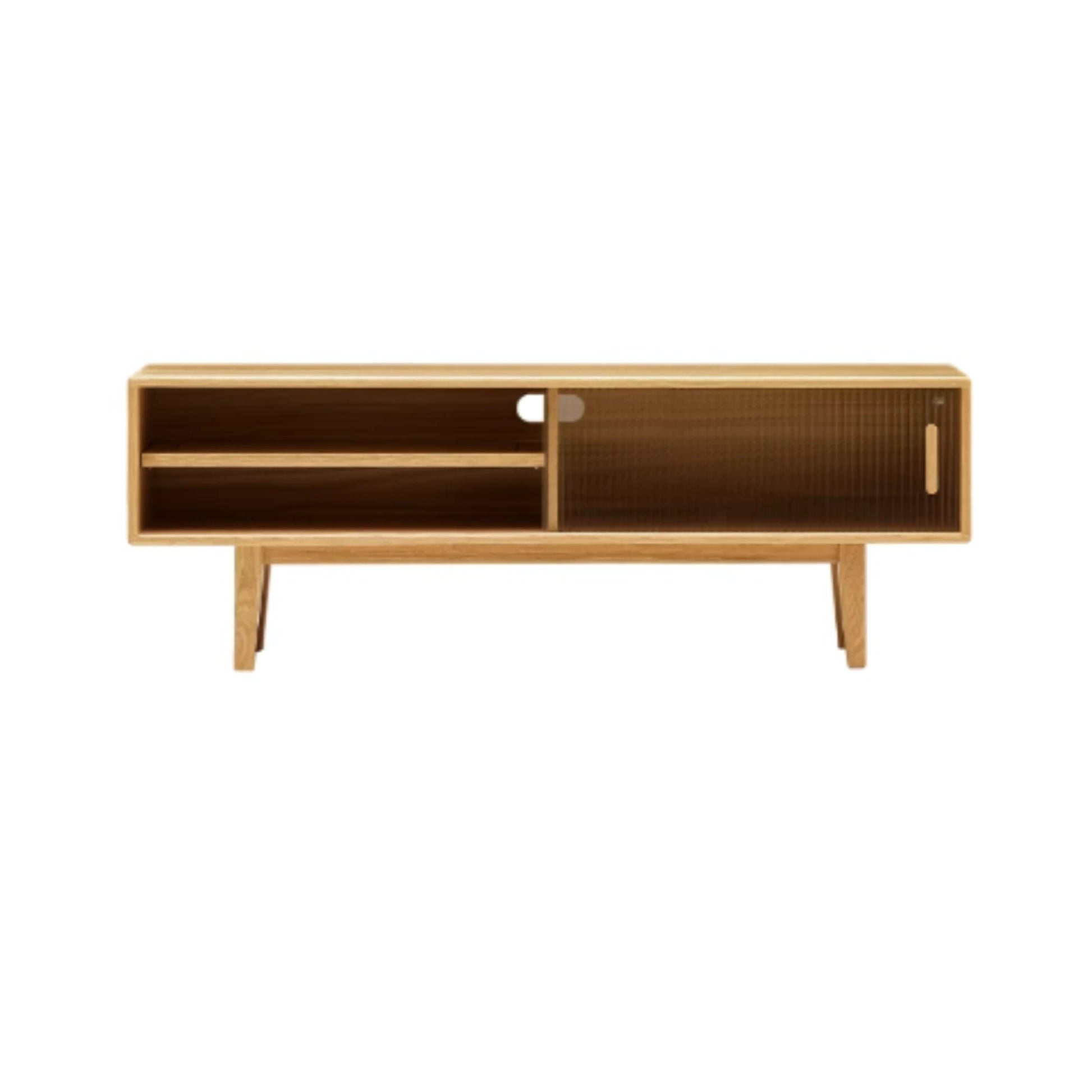 Solidwood Bailey TV Stand, 120x32CM, Natural Wood
