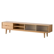 Solidwood Bailey TV Stand, 180x32x42CM, Natural Wood