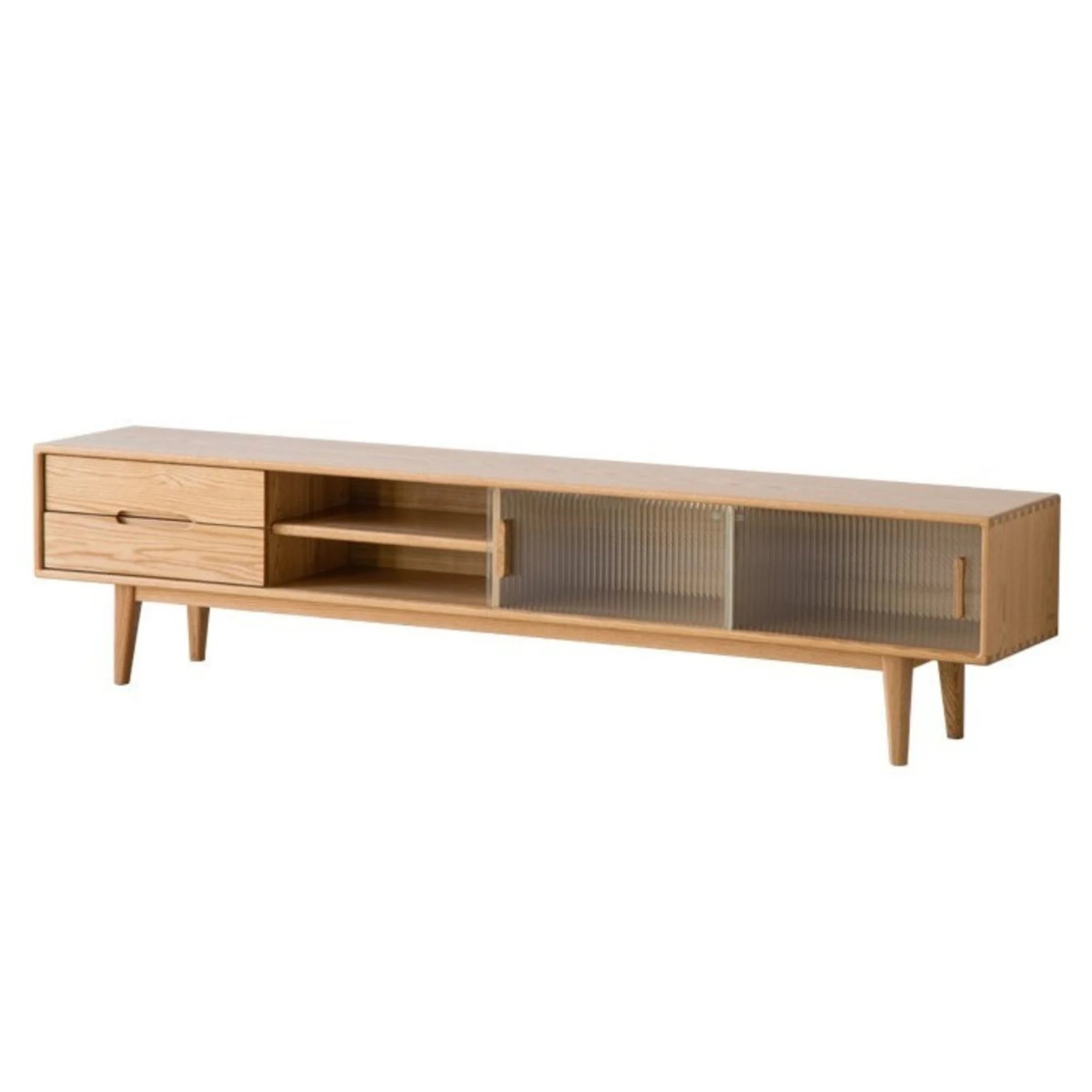 Solidwood Bailey TV Stand, 180x32x42CM, Natural Wood