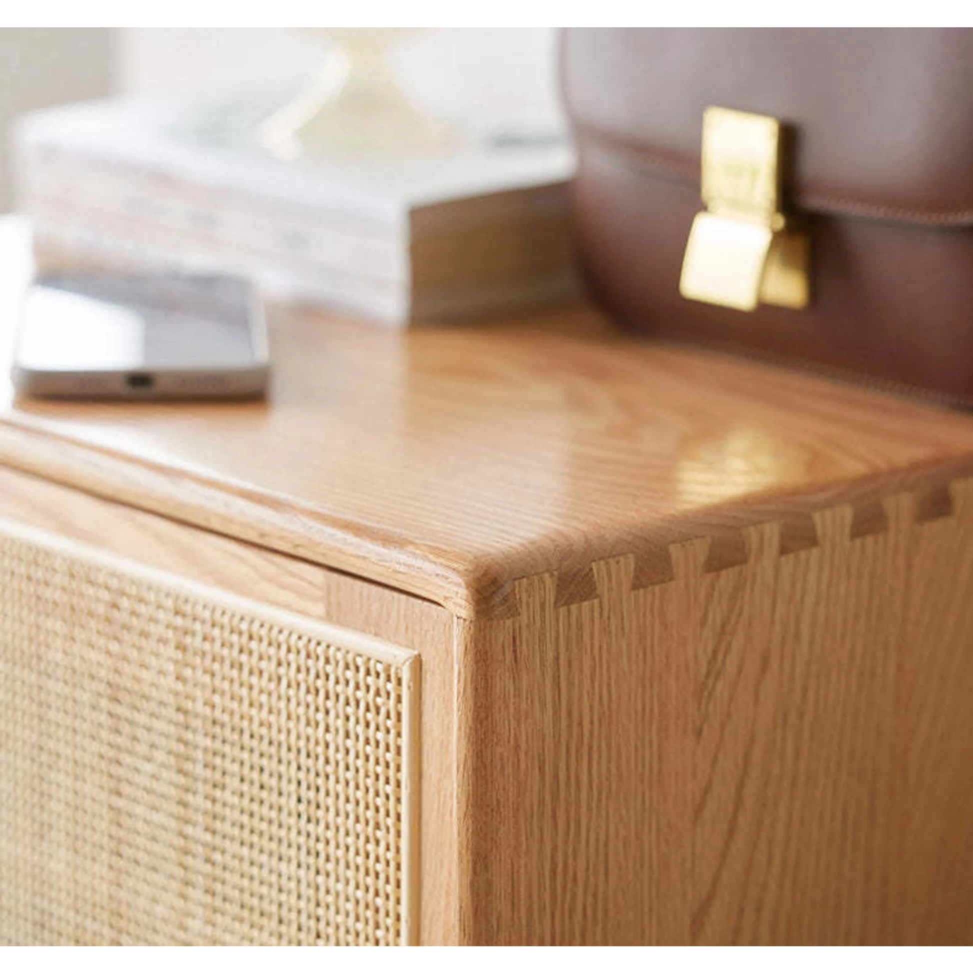 Solidwood Bailey Shoe Cabinet, 48x35CM, Natural Wood