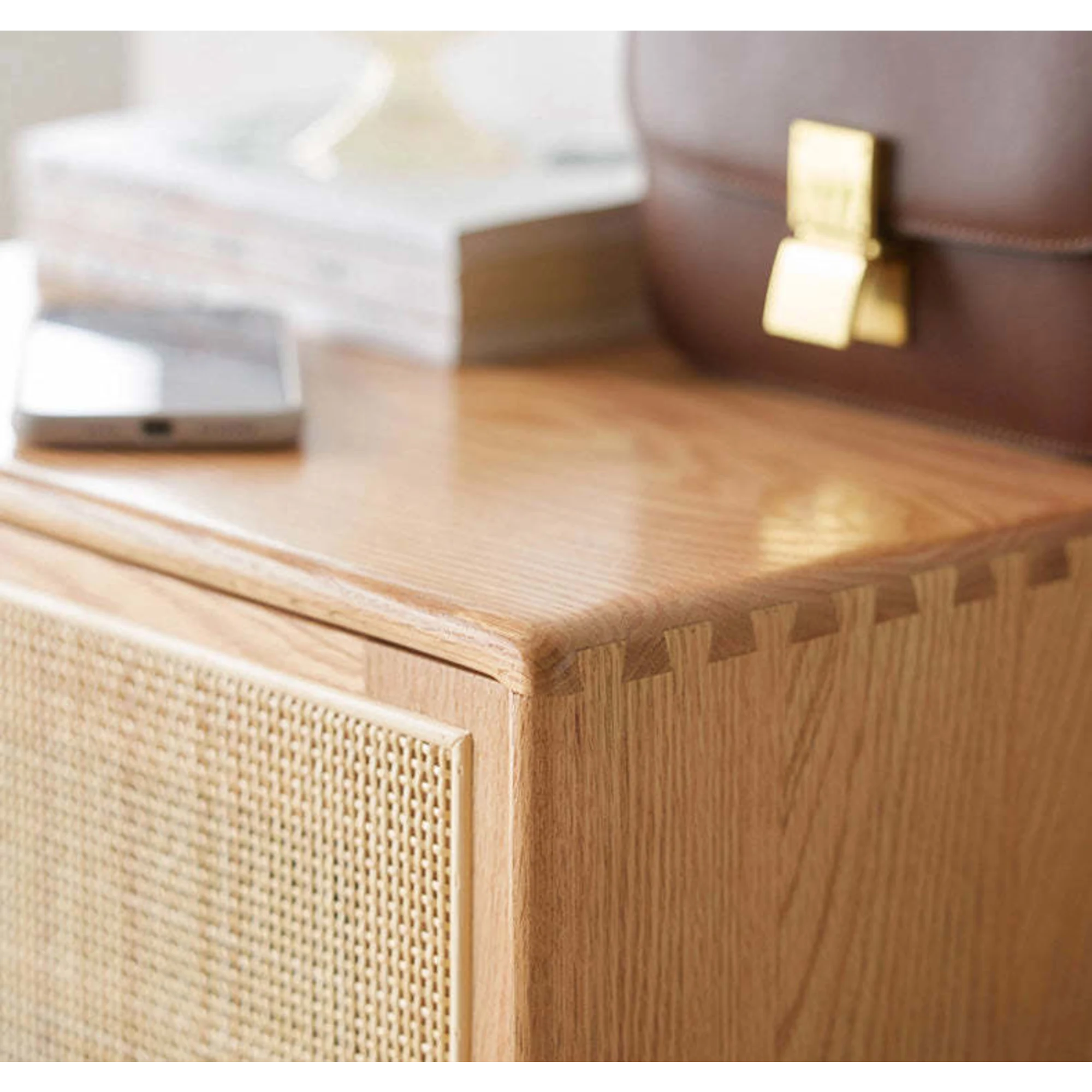Solidwood Bailey Shoe Cabinet, 48x35CM, Natural Wood