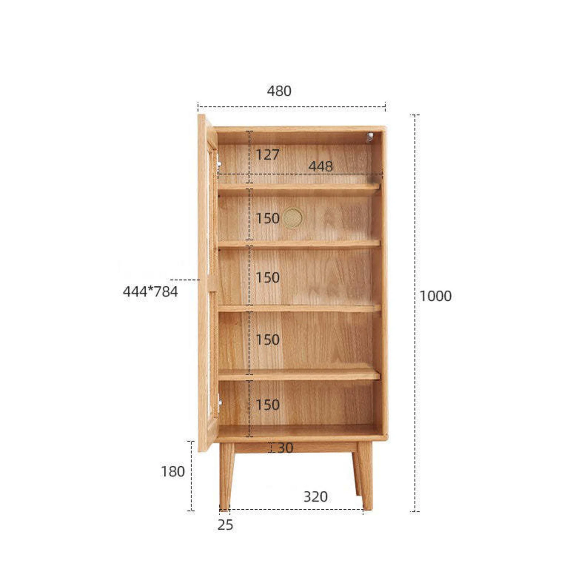 Solidwood Bailey Shoe Cabinet, 48x35CM, Natural Wood