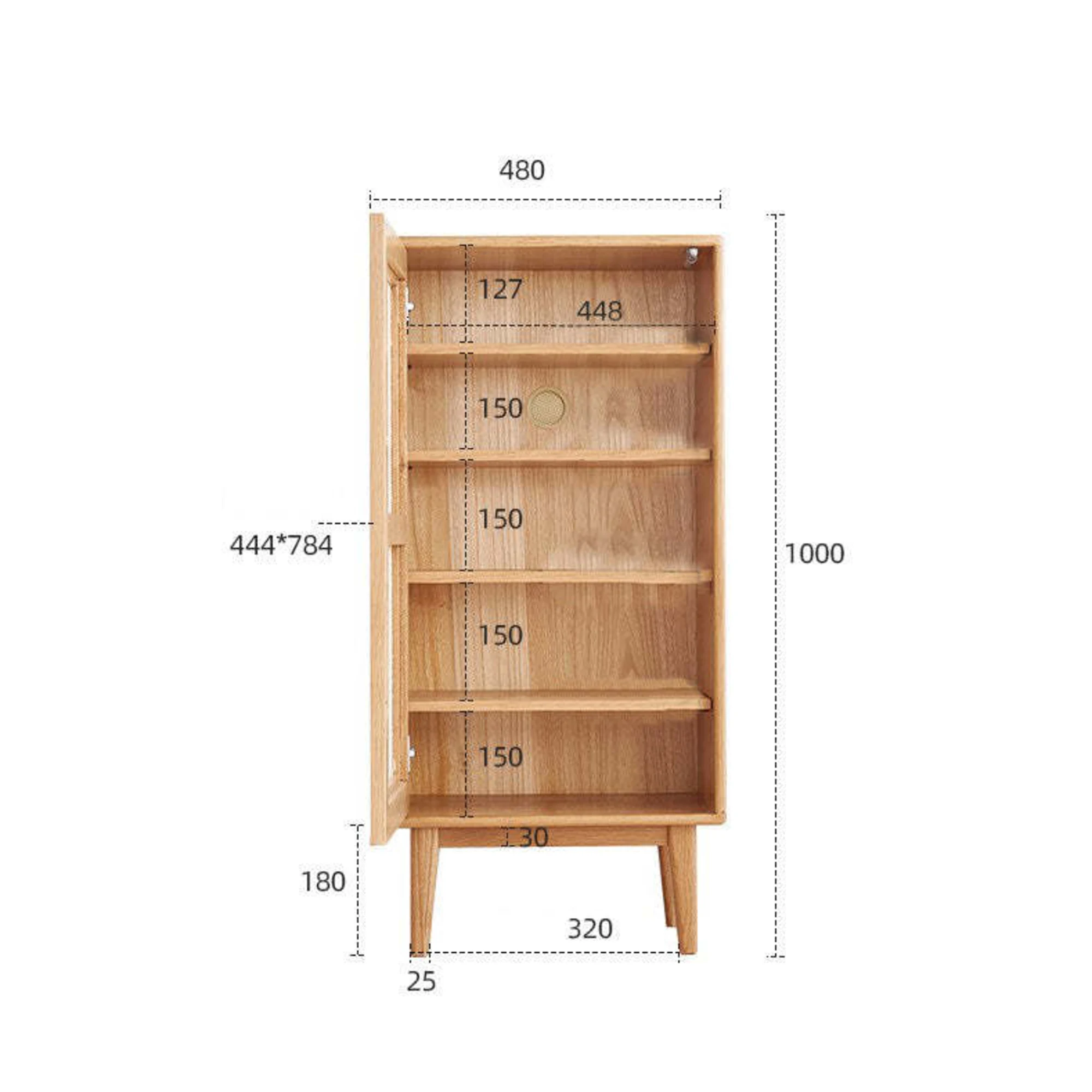 Solidwood Bailey Shoe Cabinet, 48x35CM, Natural Wood