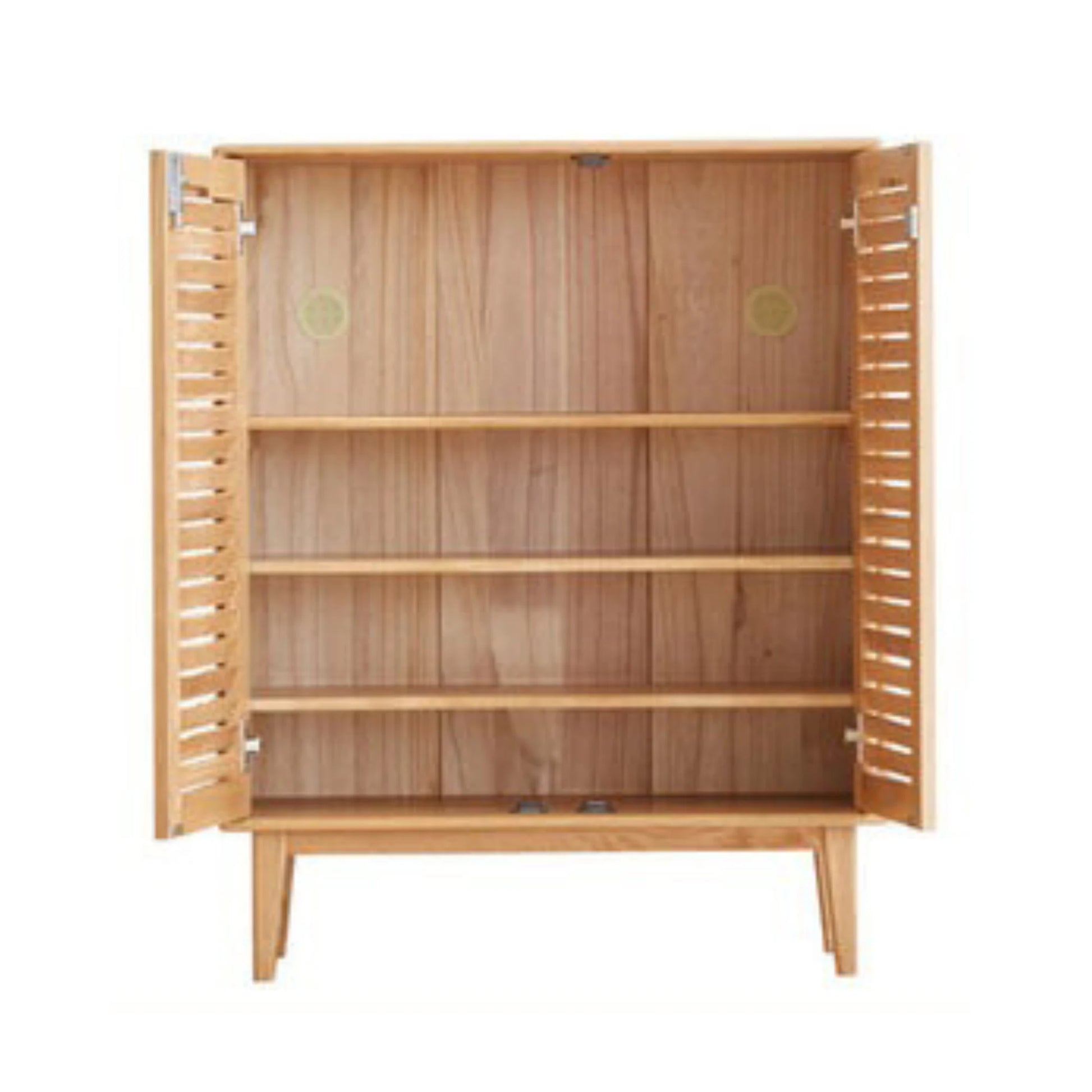 Solidwood Bailey Shoe Cabinet, 80x35x100cm, Natural Wood