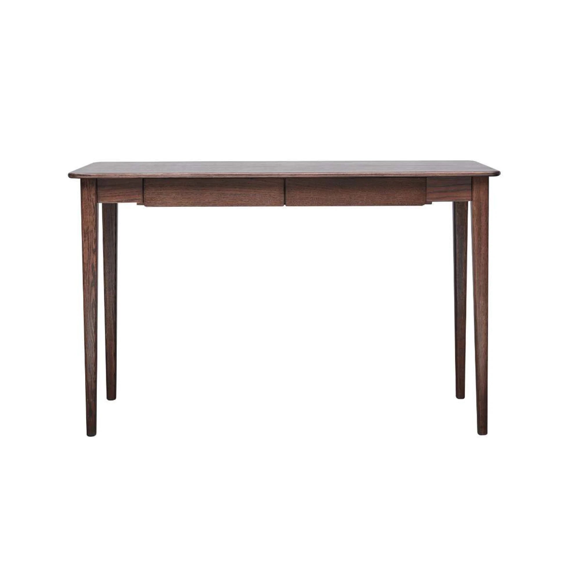 Solidwood Bailey Desk, Two Drawers, 120x53CM, Dark Wood