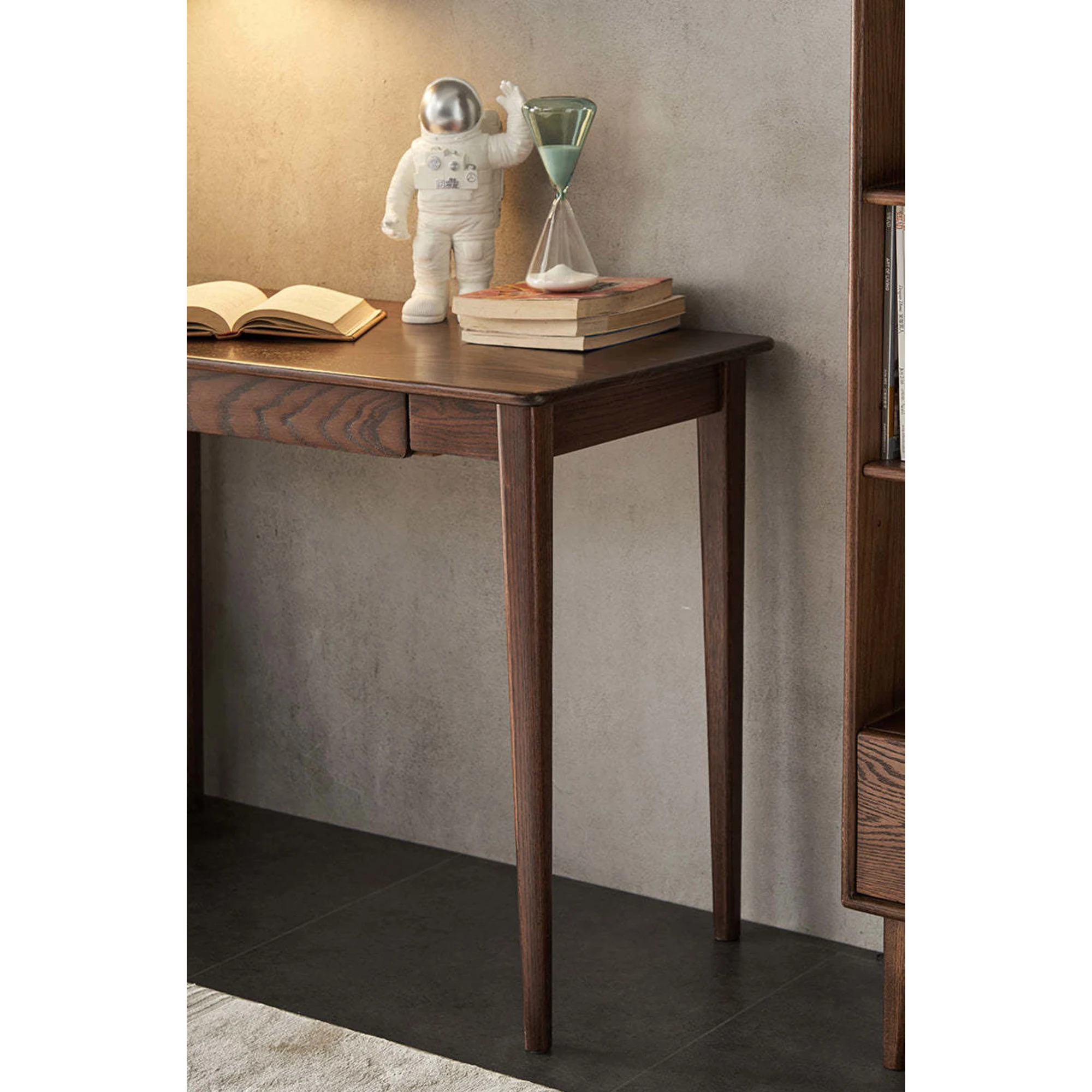 Solidwood Bailey Desk, Two Drawers, 120x53CM, Dark Wood