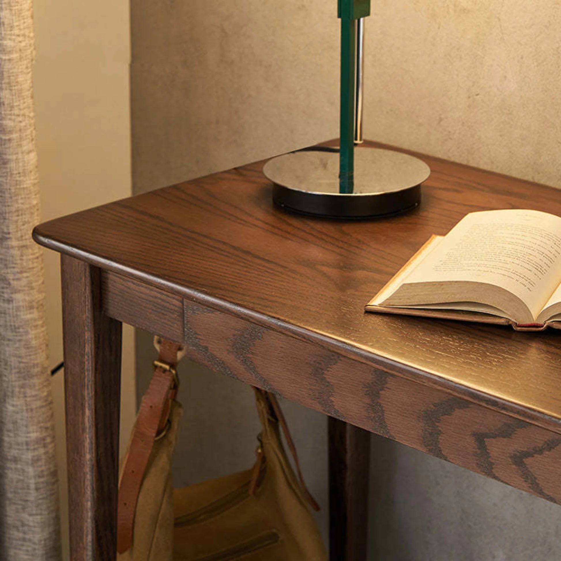 Solidwood Bailey Desk, Two Drawers, 120x53CM, Dark Wood