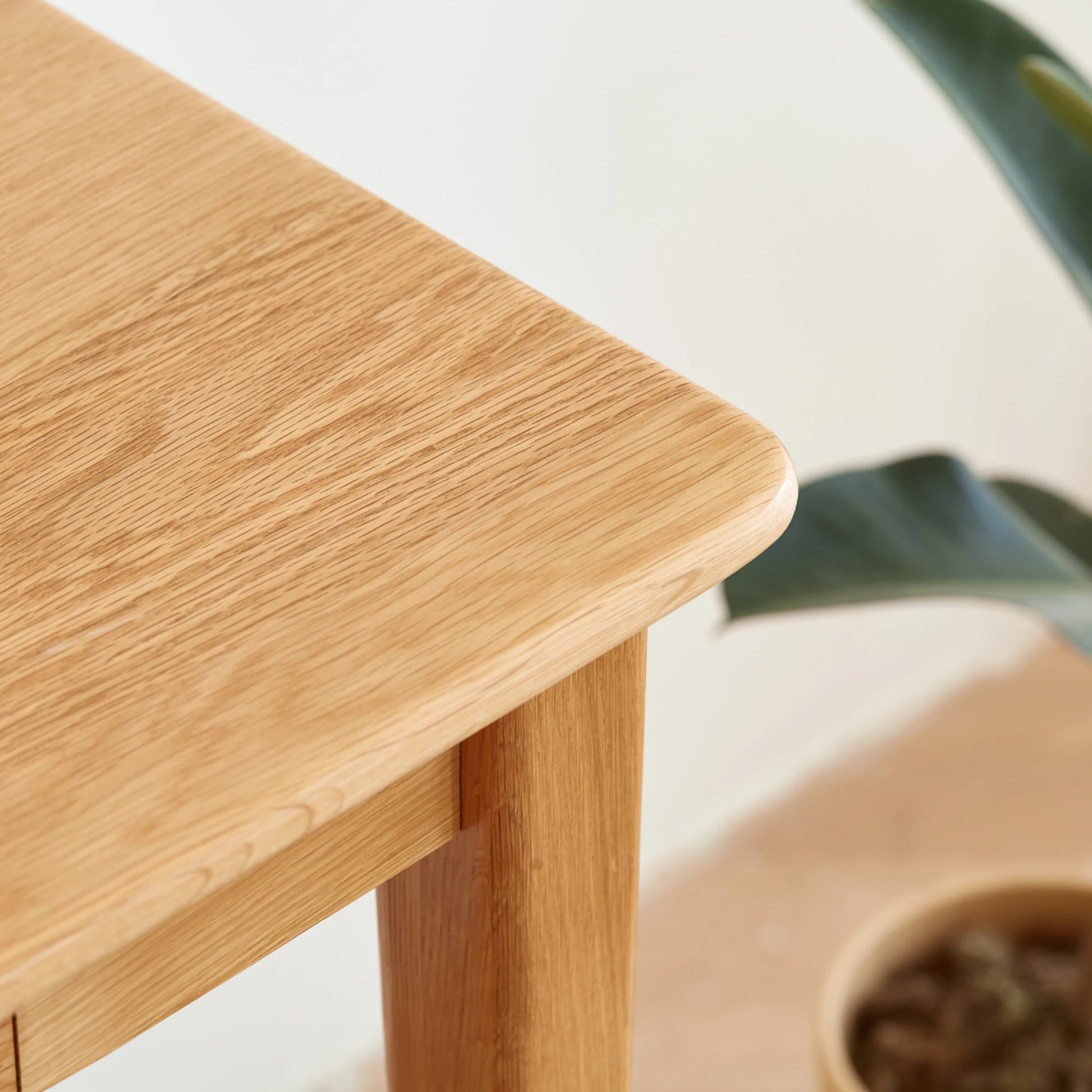 Solidwood Bailey Desk with 2 Drawers, Natural Wood
