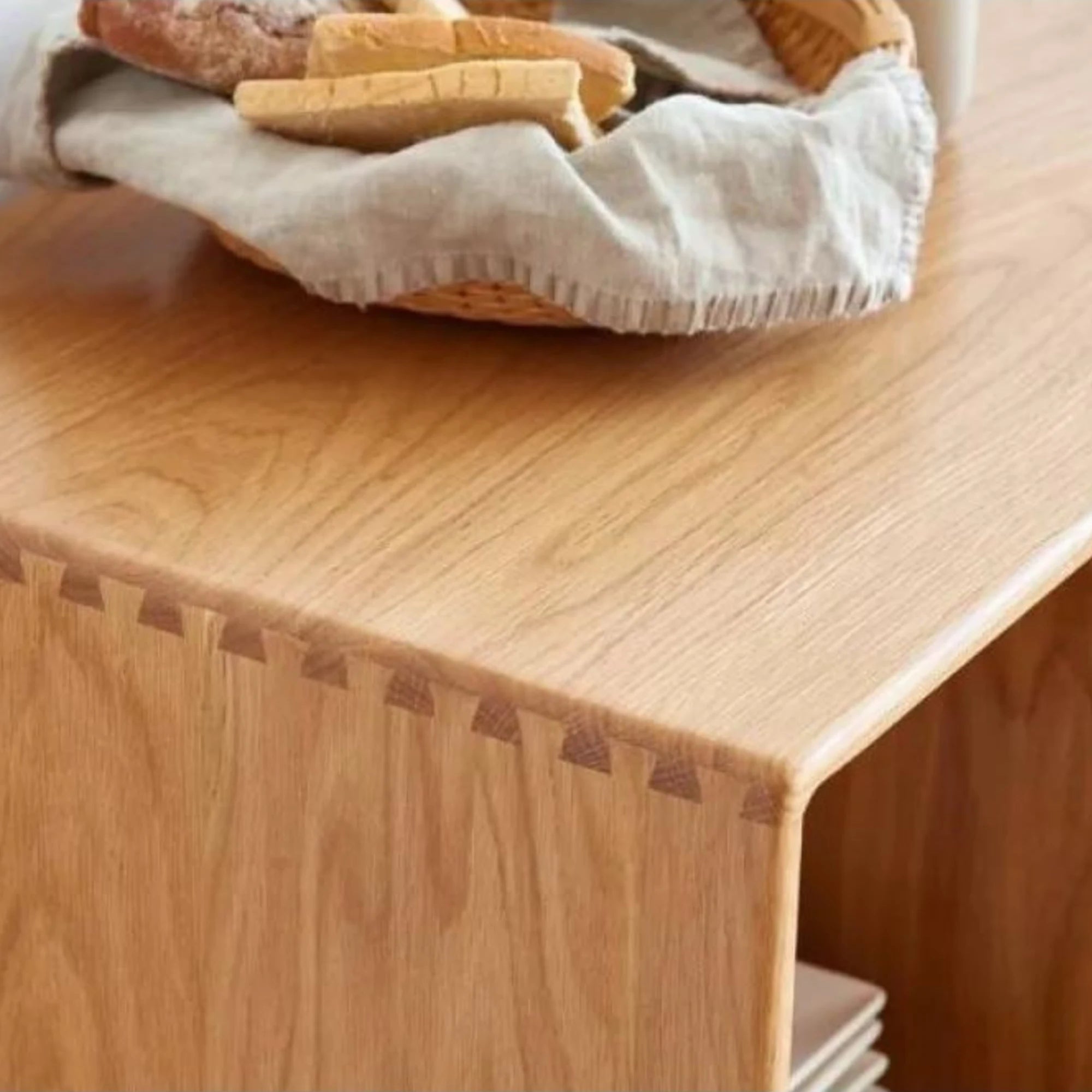 Solidwood Bailey Sideboard, 60x40X80CM, Natural Wood