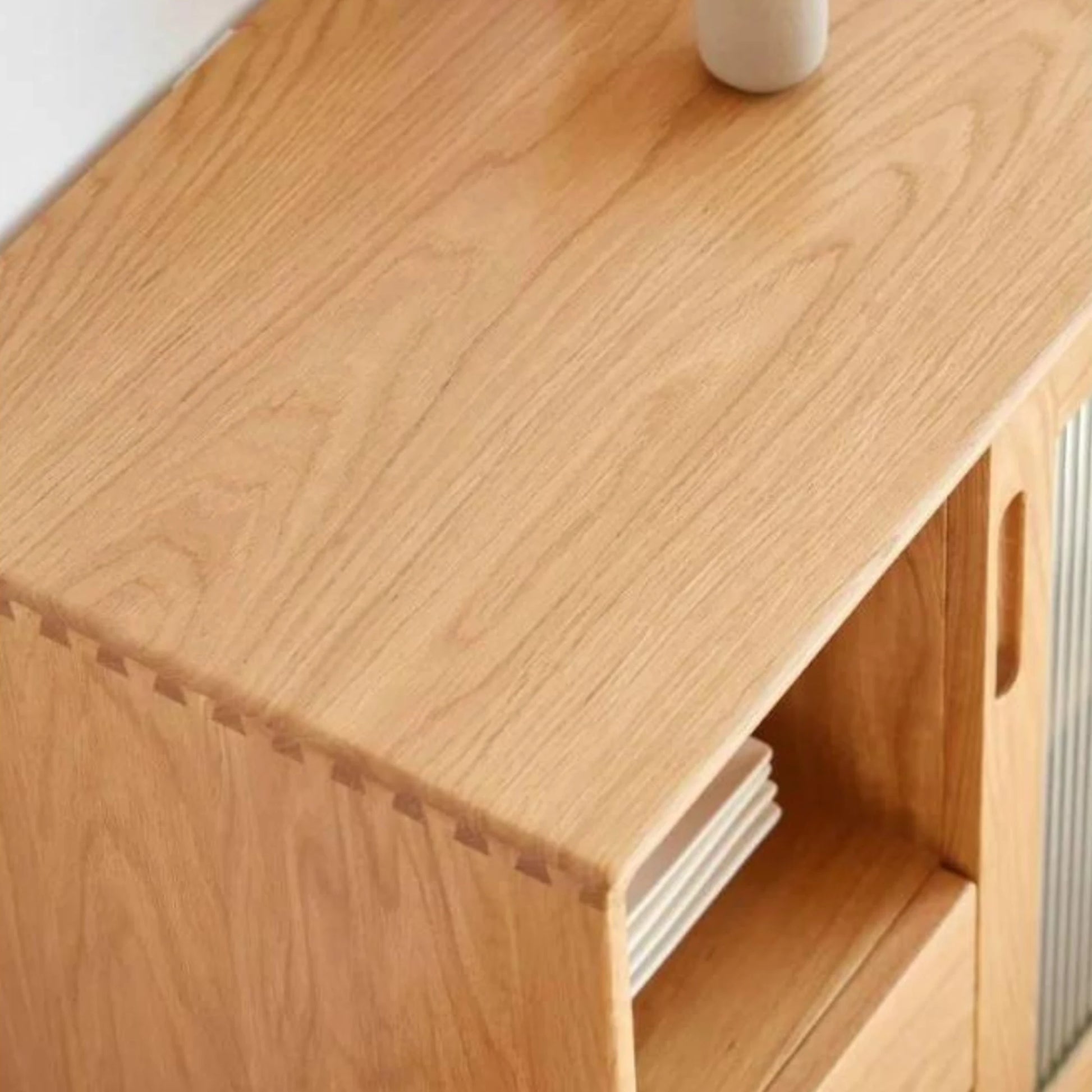 Solidwood Bailey Sideboard, 60x40X80CM, Natural Wood
