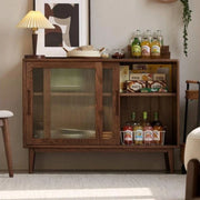 Solidwood Bailey Sideboard, 80x40x81CM, Dark Wood