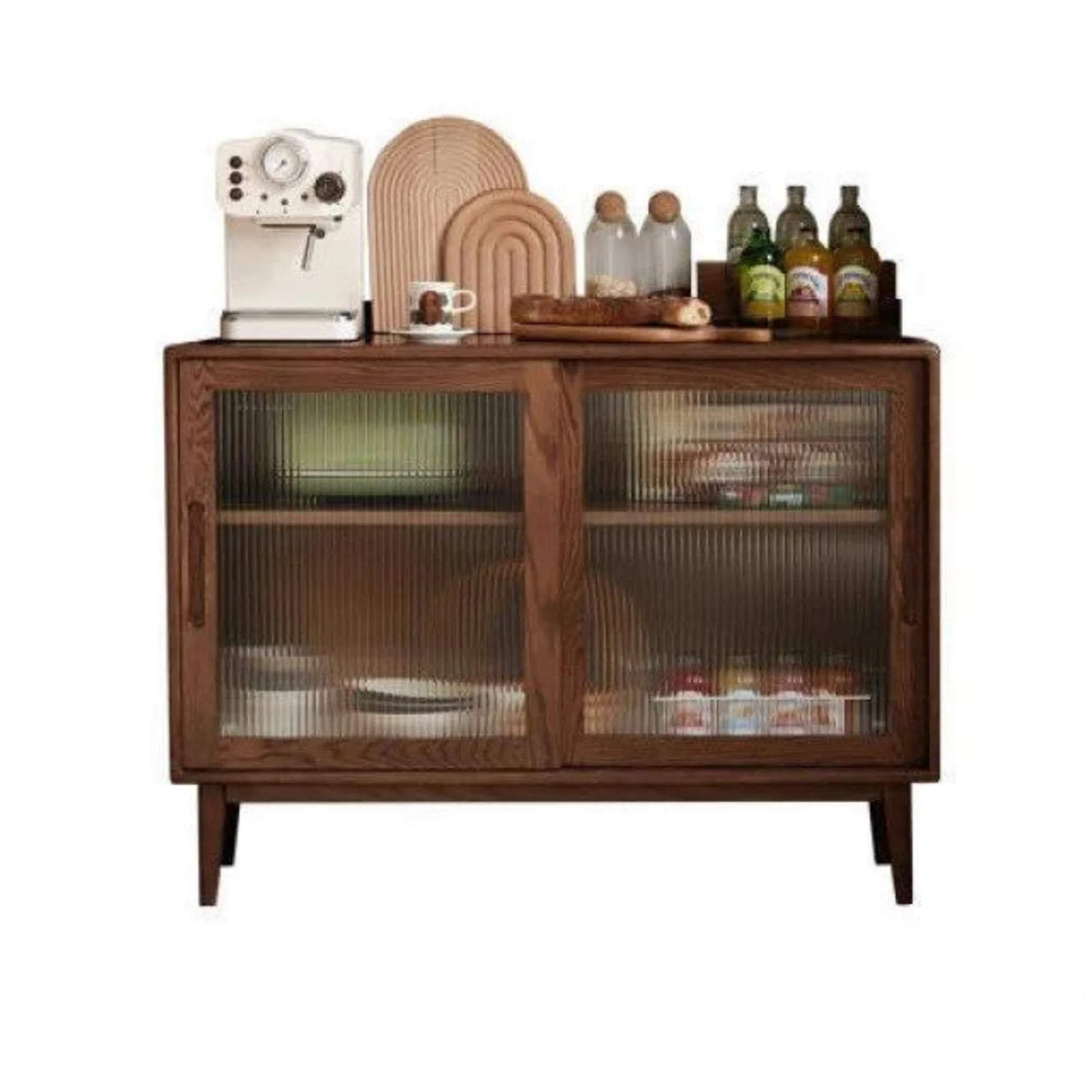 Solidwood Bailey Sideboard, 80x40x81CM, Dark Wood
