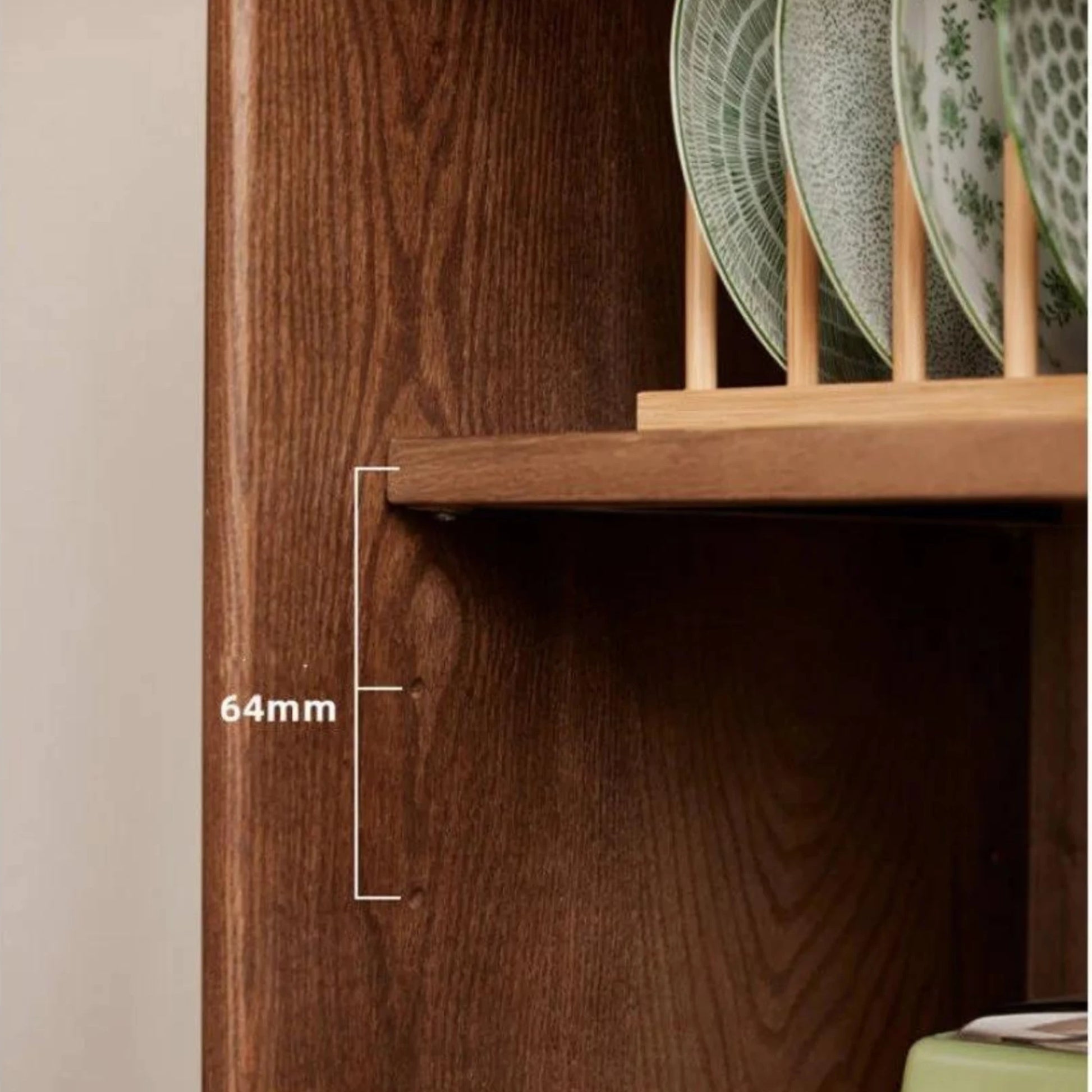 Solidwood Bailey Sideboard, 80x40x81CM, Dark Wood