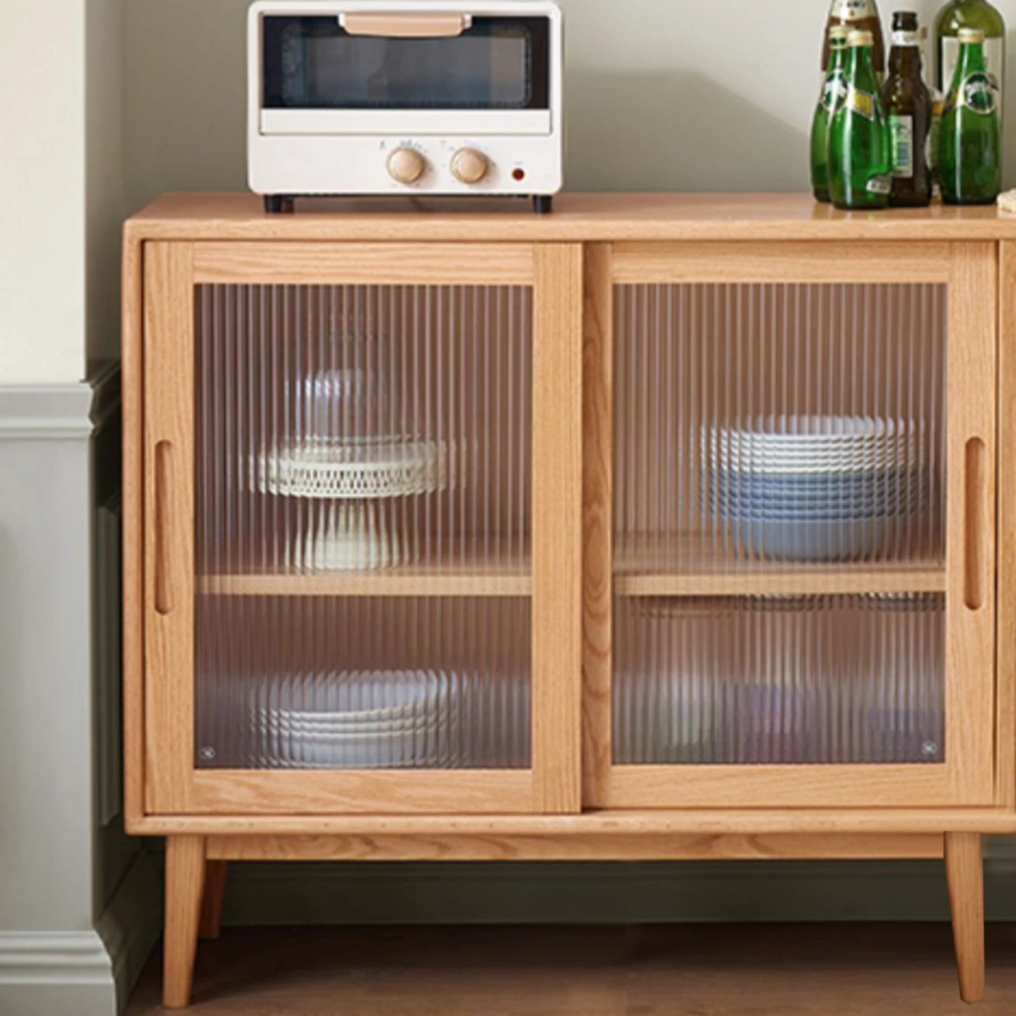 Solidwood Bailey Sideboard, 110x40x81CM, Natural Wood
