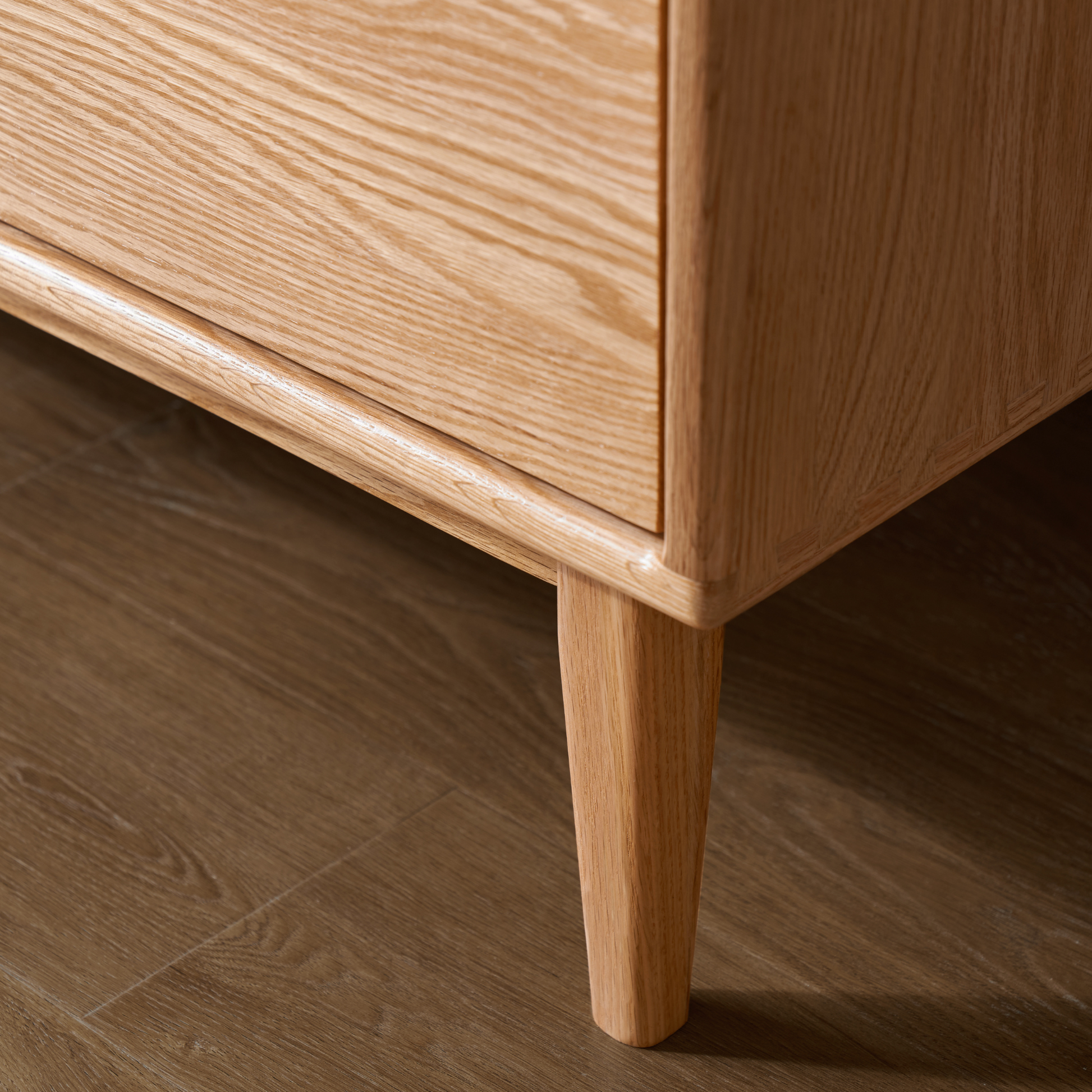 Solidwood Bailey Sideboard, 125x40x169CM, Natural Wood