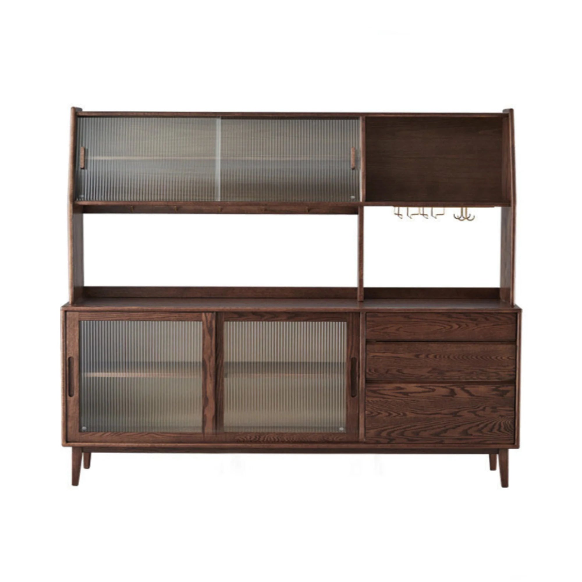 Solidwood Bailey Sideboard, 125x40x169CM, Dark Wood