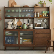 Solidwood Bailey Sideboard, 150x40x169CM, Dark Wood