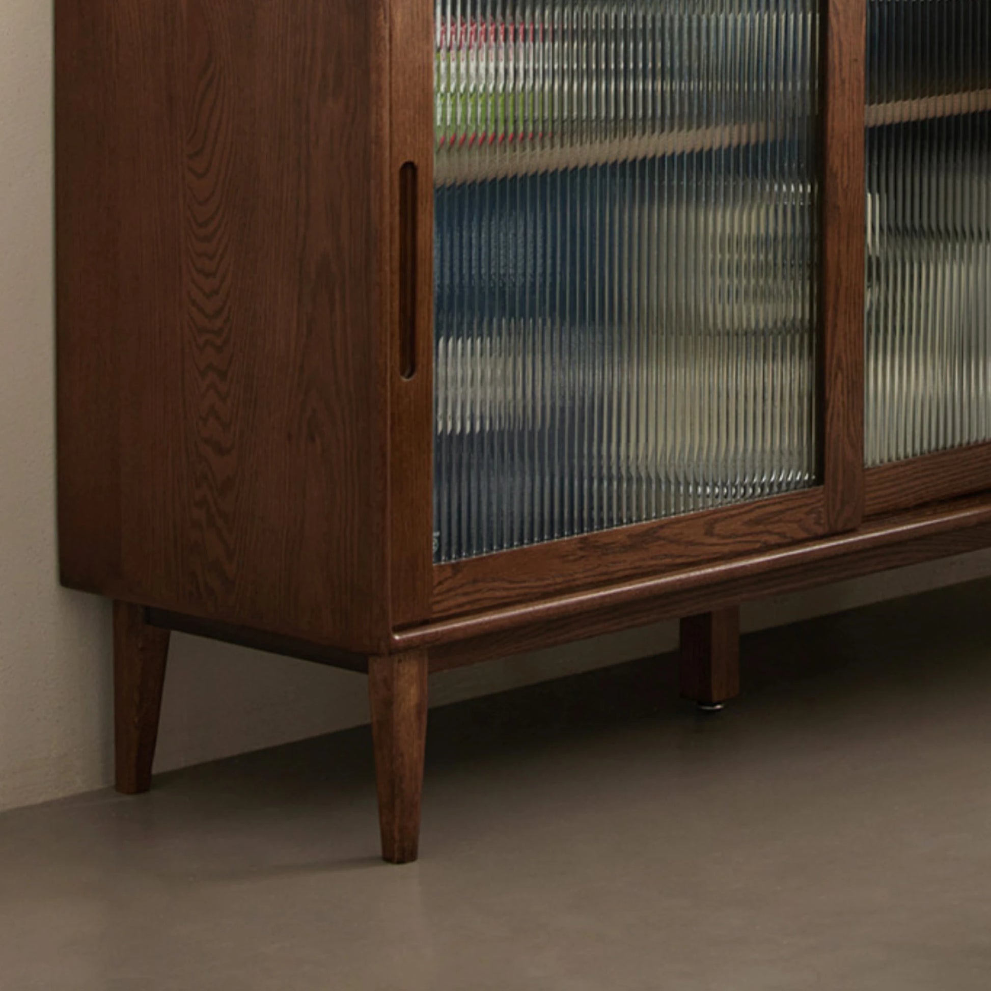 Solidwood Bailey Sideboard, 150x40x169CM, Dark Wood