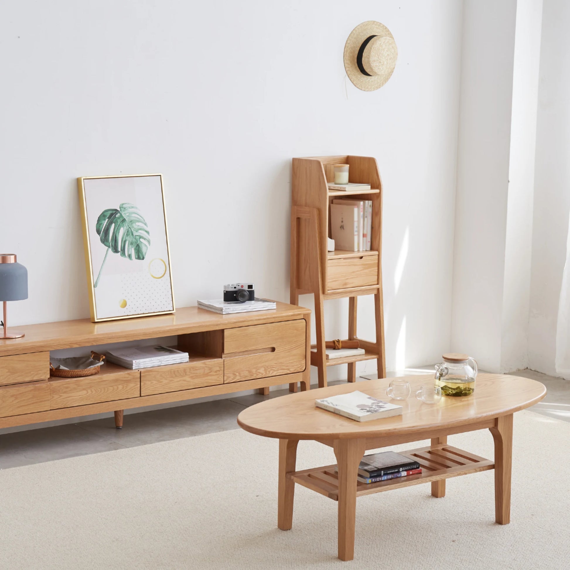 Solidwood Bailey Side Cabinet, Tall