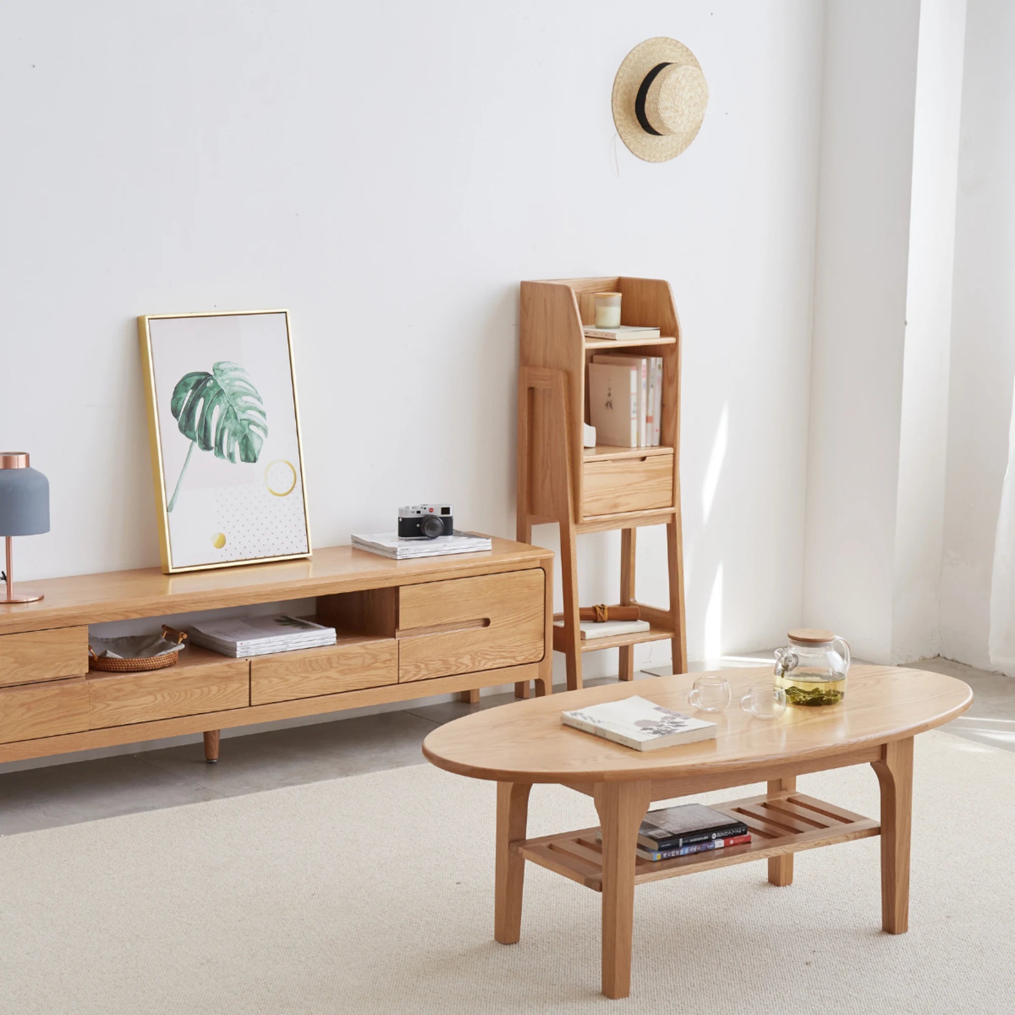 Solidwood Bailey Side Cabinet, Tall