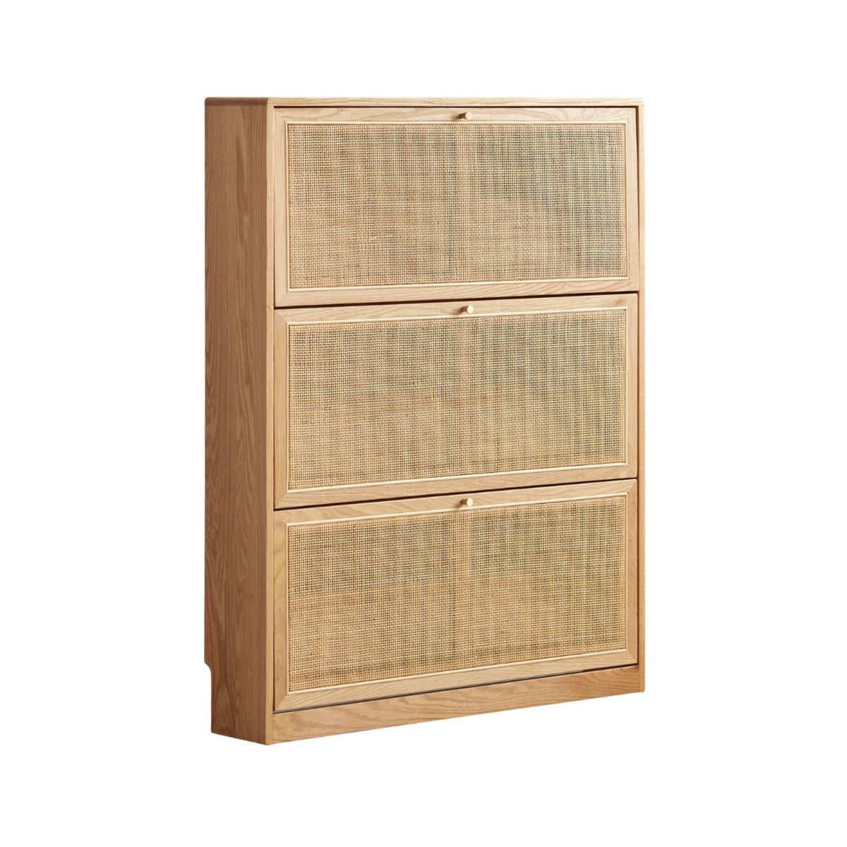 Solidwood Calamo Rattan Shoe Cabinet, W68cm