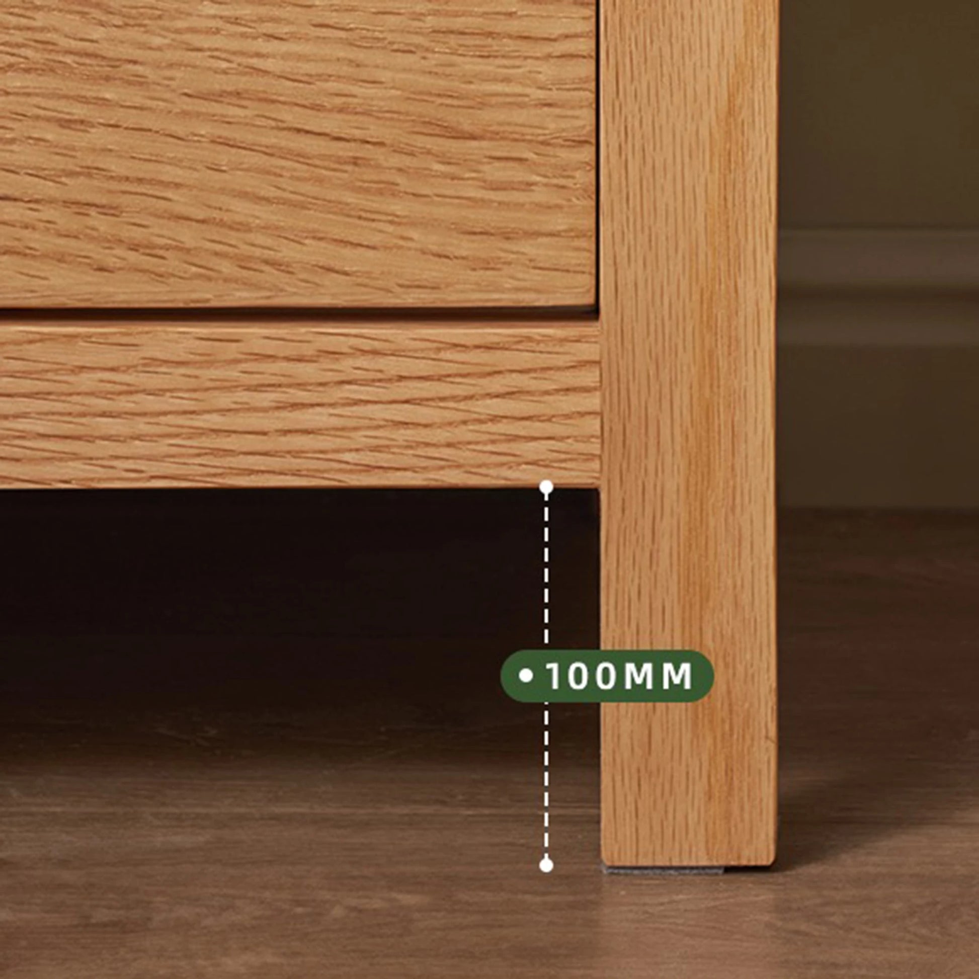 Solidwood Edinburgh Bedside Table, 47x37x50cm, Natural Wood