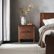 Solidwood Edinburgh Bedside Table, 47x37x50cm, Dark Wood