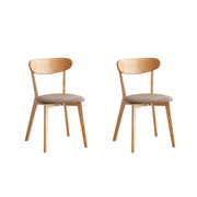 Solidwood Fuji Dining Chair, Natural Wood, Set of 2