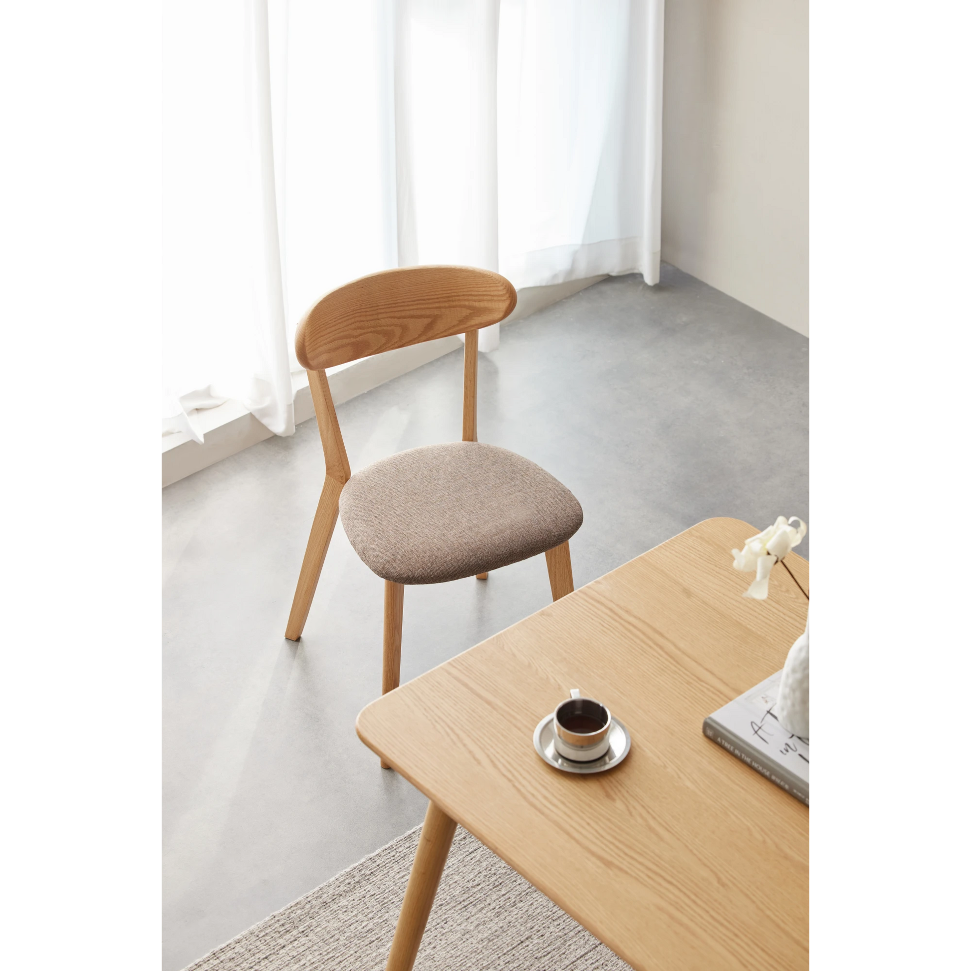Solidwood Fuji Dining Chair, Natural Wood, Set of 2