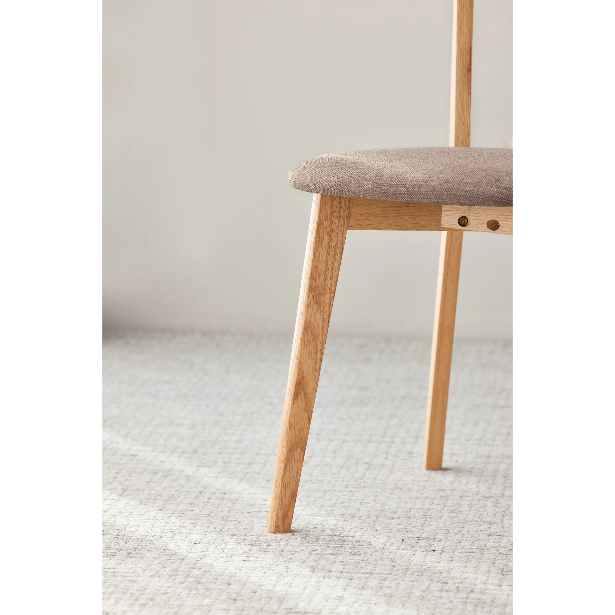 Solidwood Fuji Dining Chair, Natural Wood, Set of 2
