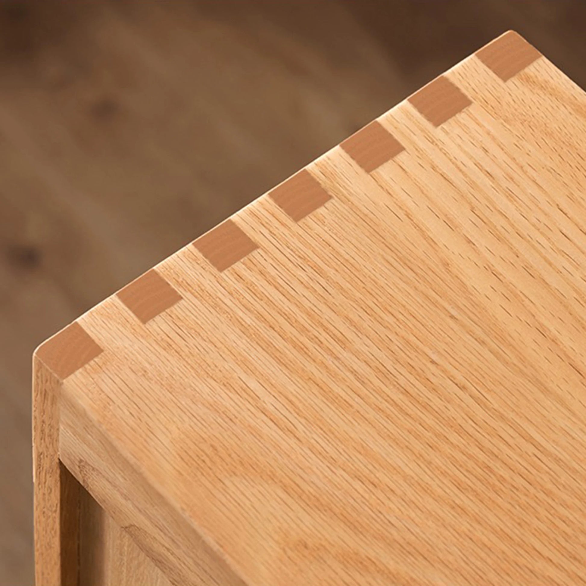 Solidwood Fuji Chest of 6 Drawers, 50x40x120cm, Natural Wood