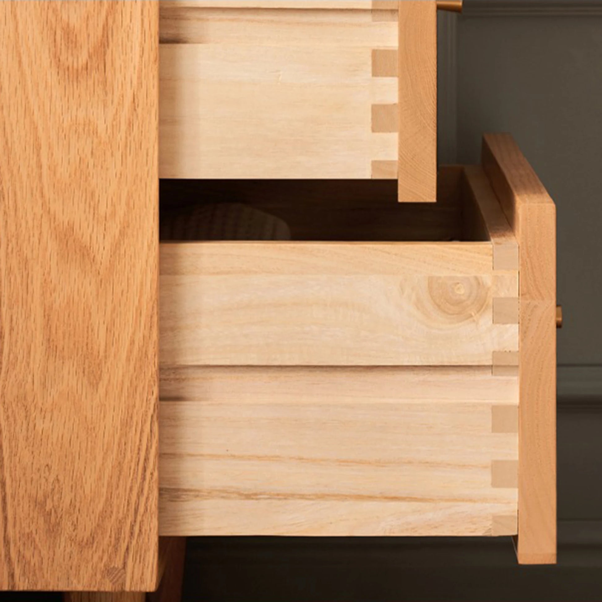 Solidwood Fuji Chest of 6 Drawers, 50x40x120cm, Natural Wood