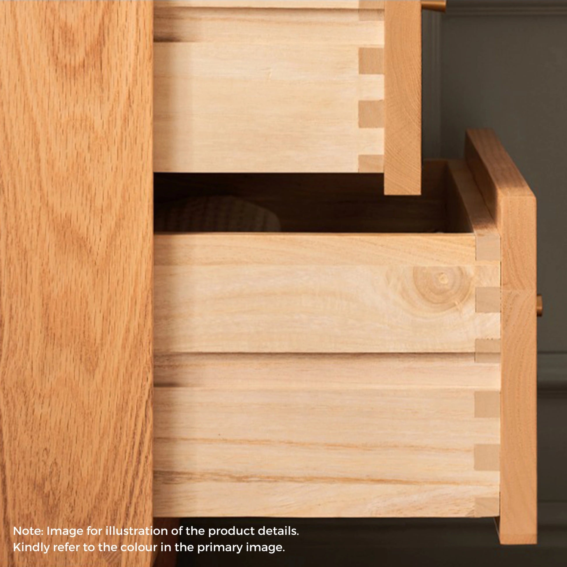 Solidwood Fuji Chest of 6 Drawers, 50x40x120cm, Dark Wood